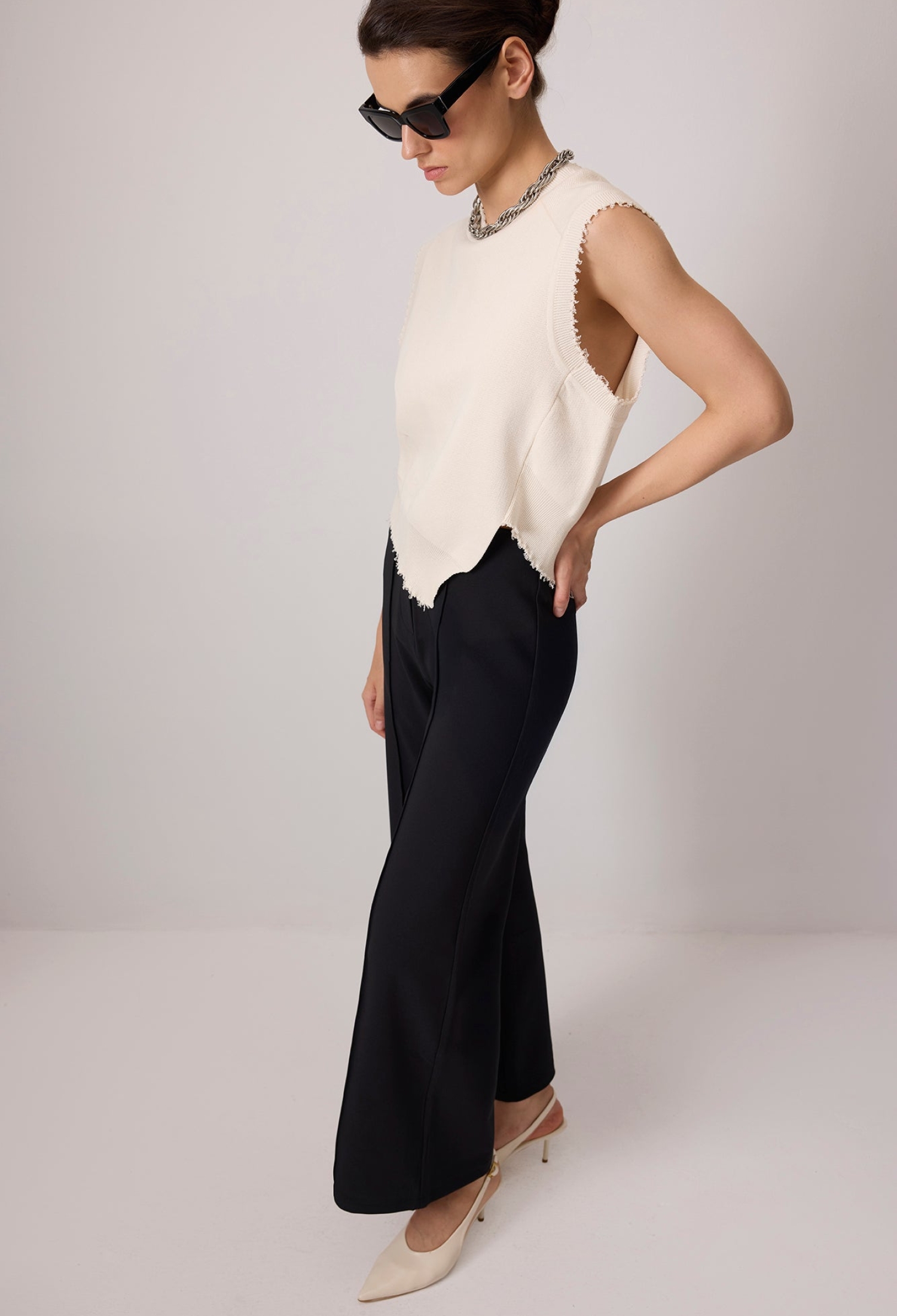 Elegant Palazzo Pants With High Waist - Brand: Touche Prive - Women & Kids, Baby Clothes Wholesale - TheBS Women