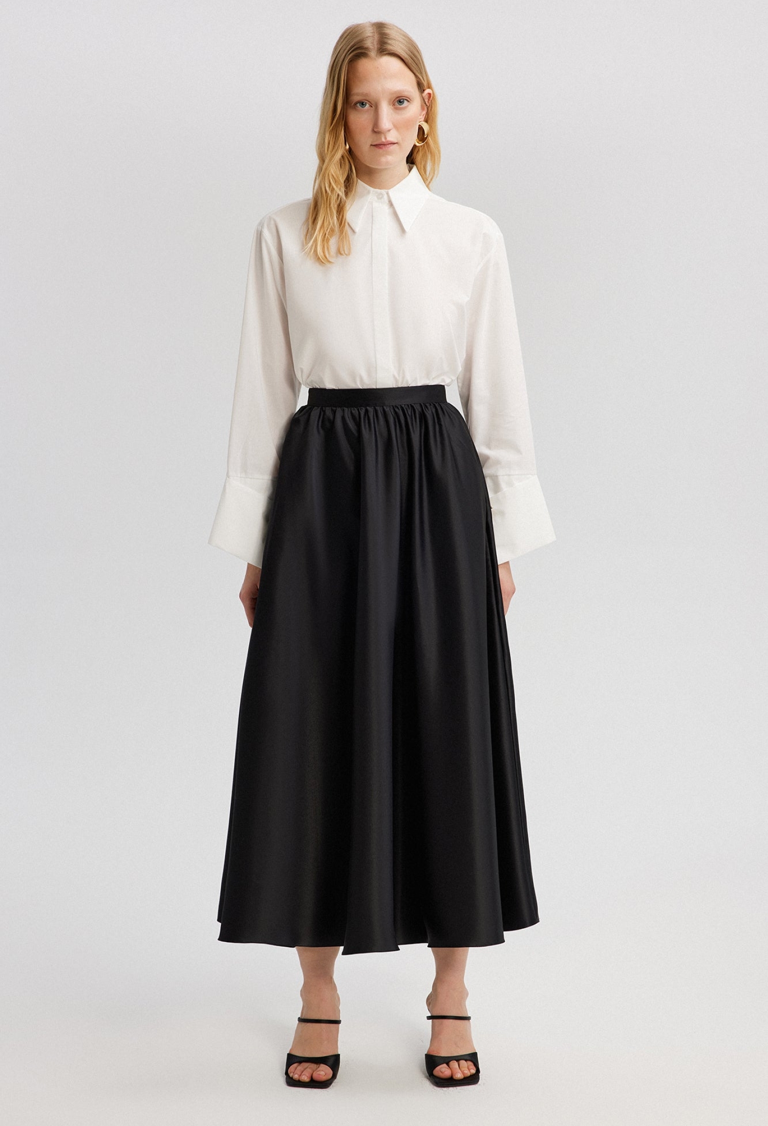 High Waist Flared Midi Skirt - Brand: Touche Prive - Women & Kids, Baby Clothes Wholesale - TheBS Women