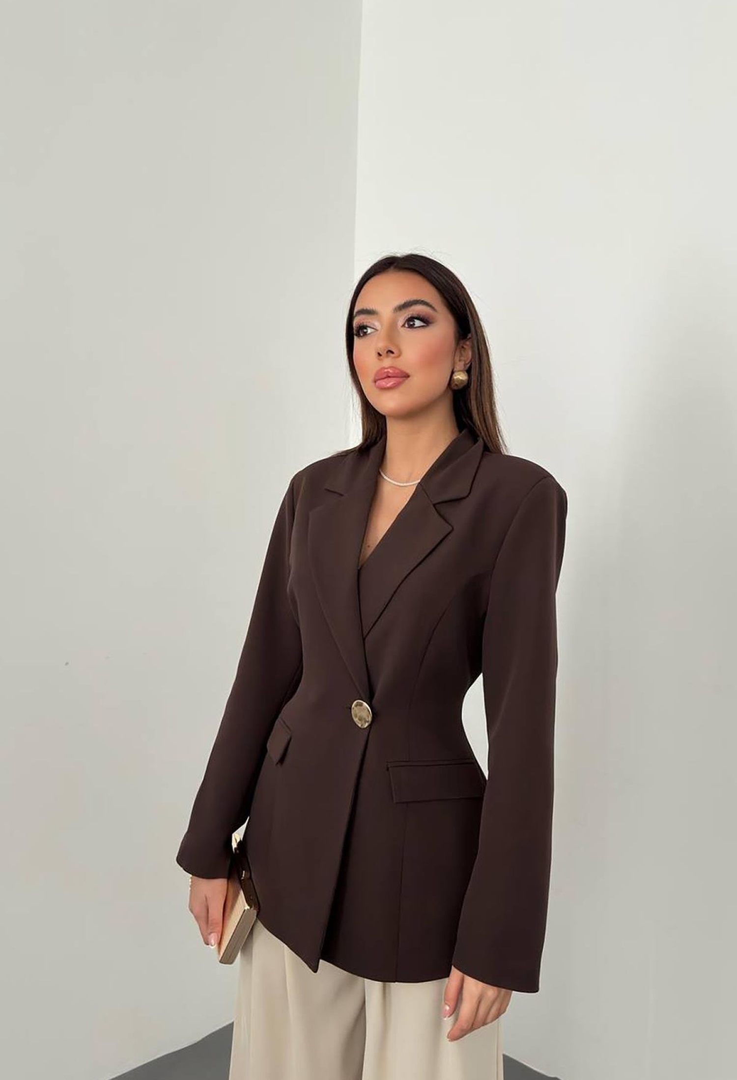 Elegant Single-Breasted Blazer Jacket - Brand: Elisa - Women & Kids, Baby Clothes Wholesale - TheBS Women