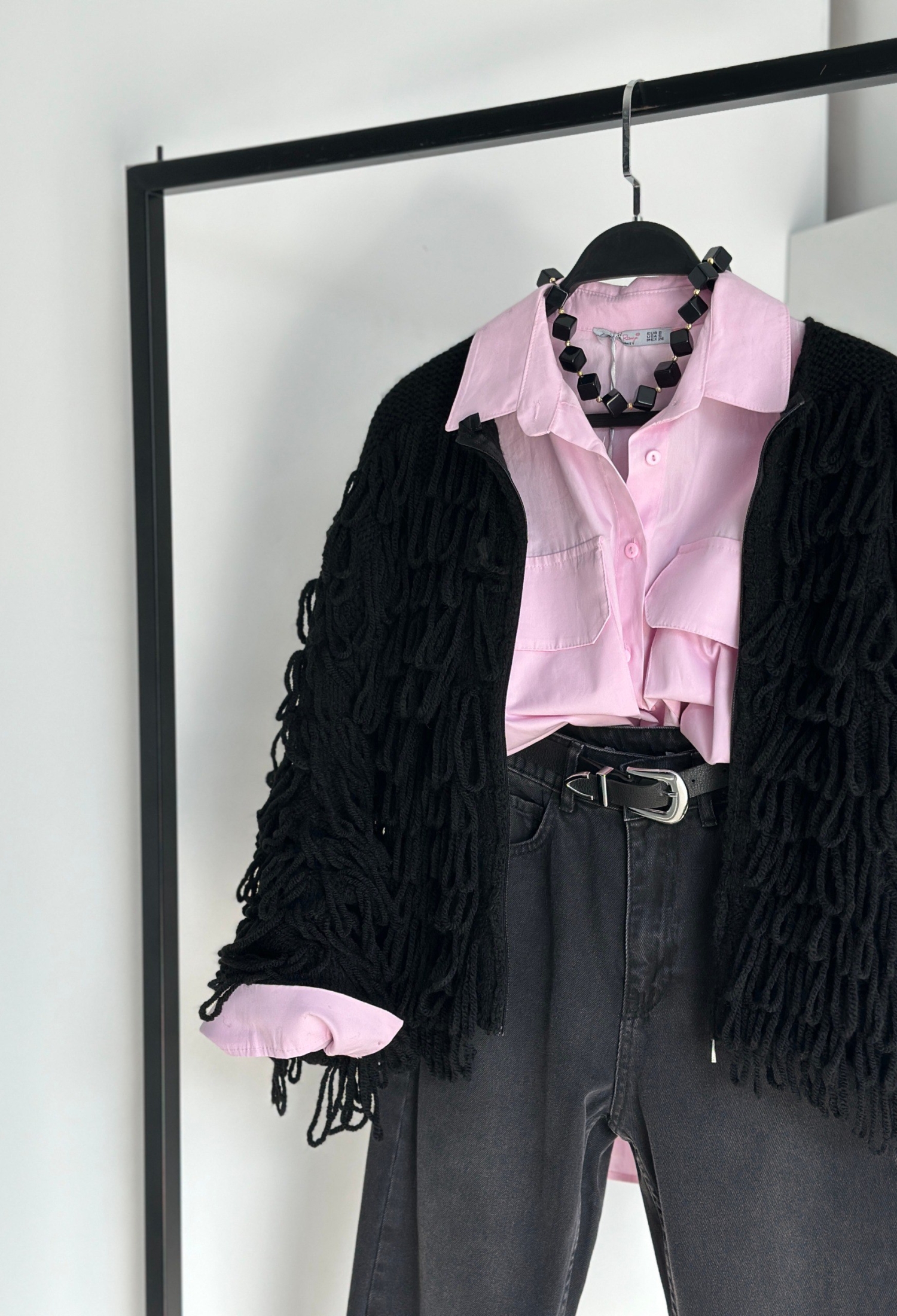 Black Casual Cardigan With Flap Pockets - Brand: Cream Rouge - Women & Kids, Baby Clothes Wholesale - TheBS Women