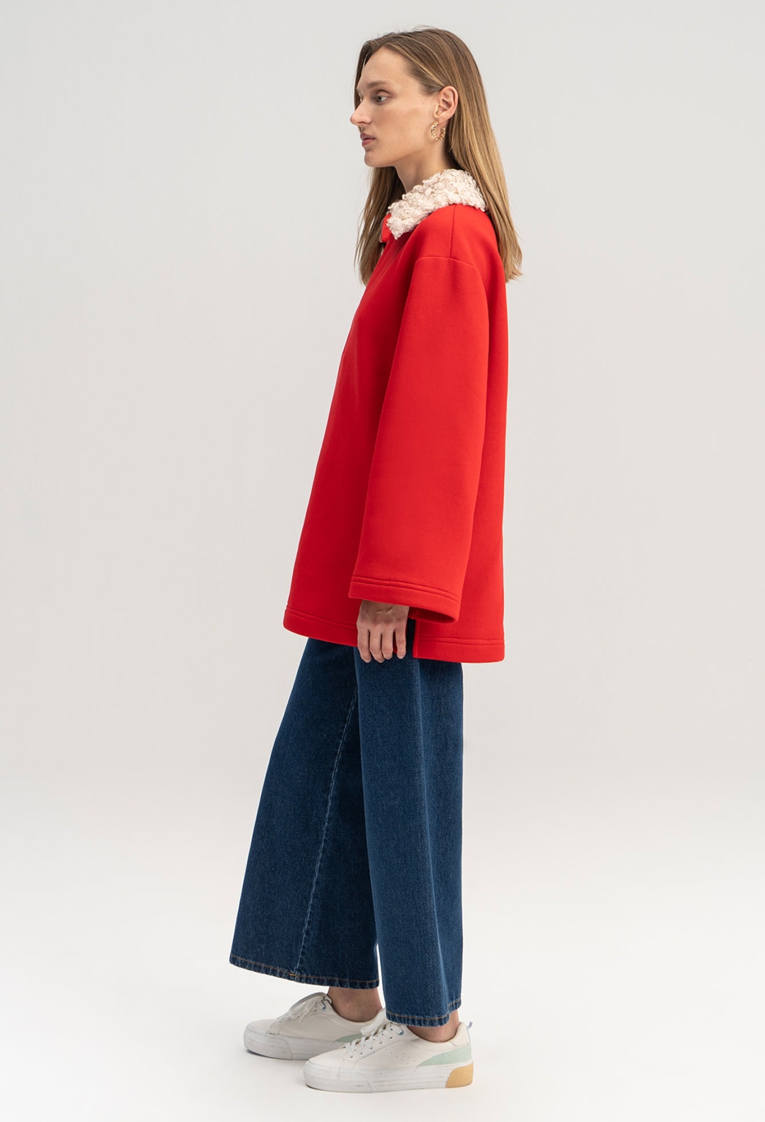 Oversized Fit Hooded Neck Sweatshirt - Brand: Touche Prive - Women & Kids, Baby Clothes Wholesale - TheBS Women