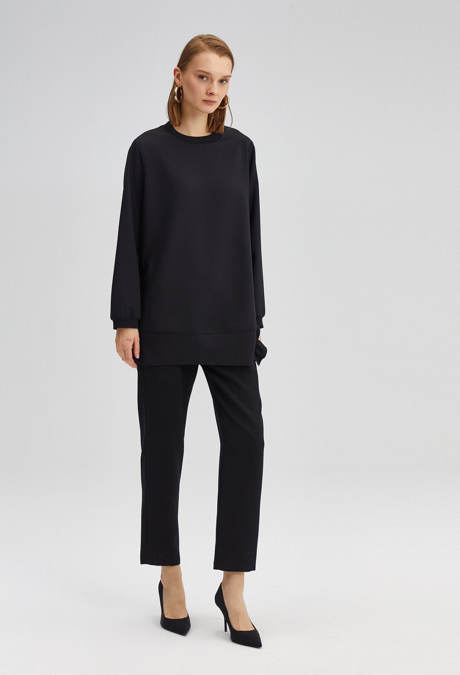 Oversized Fit Tunic With Crew Neck - Brand: Touche Prive - Women & Kids, Baby Clothes Wholesale - TheBS Women