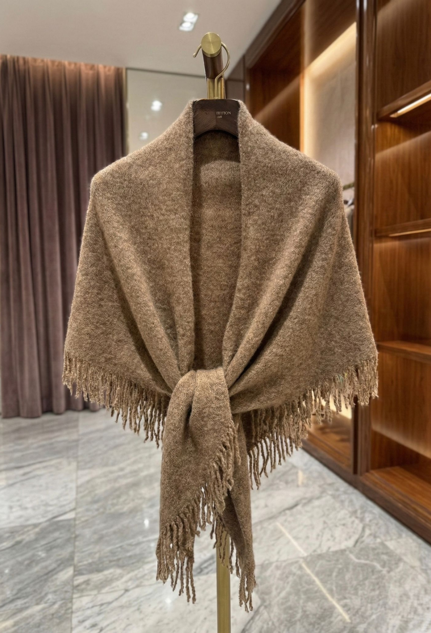 Elegant Brown Shawl For Evening & Wedding - Brand: Axesoire - Women & Kids, Baby Clothes Wholesale - TheBS Women