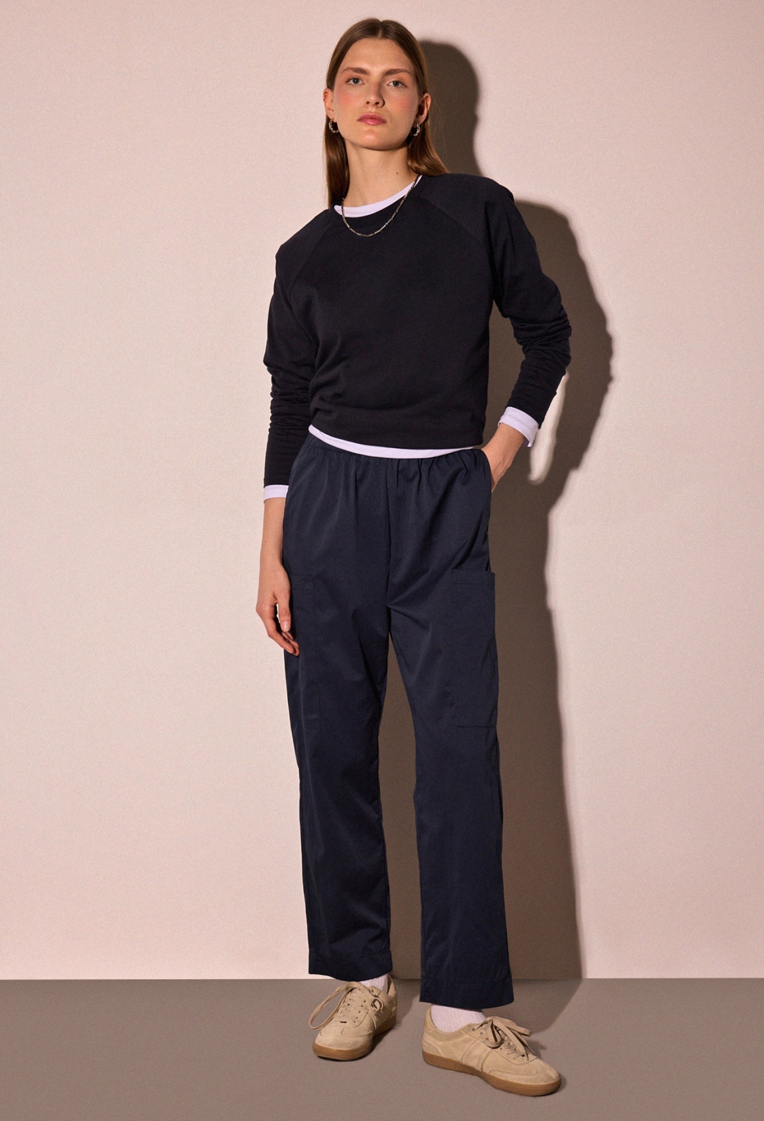 Navy Blue Casual Sport Streetwear Pants - Brand: Touche Prive - Women & Kids, Baby Clothes Wholesale - TheBS Women