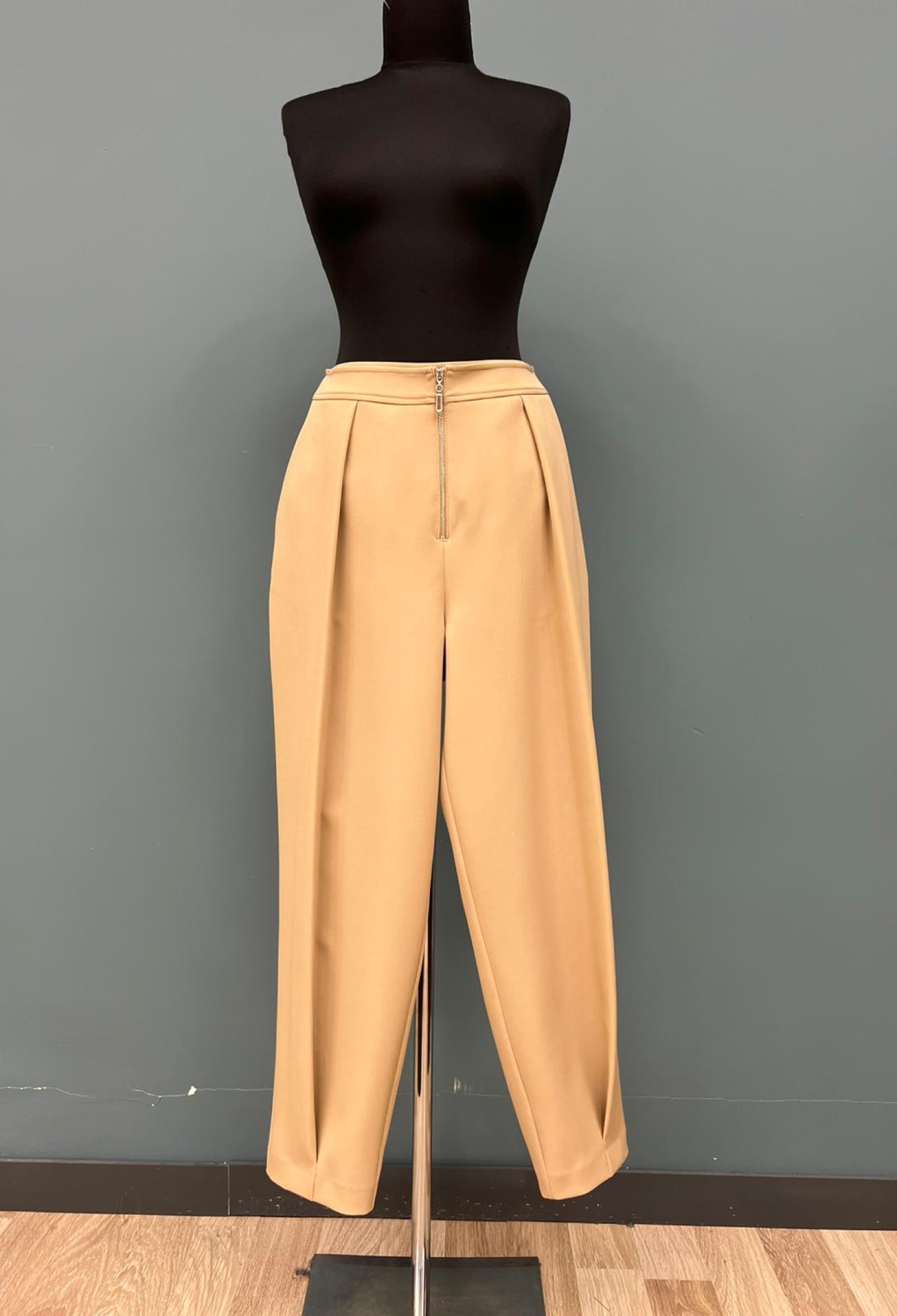 Beige Elegant High Waist Tapered Pants - Brand: Puane - Women & Kids, Baby Clothes Wholesale - TheBS Women