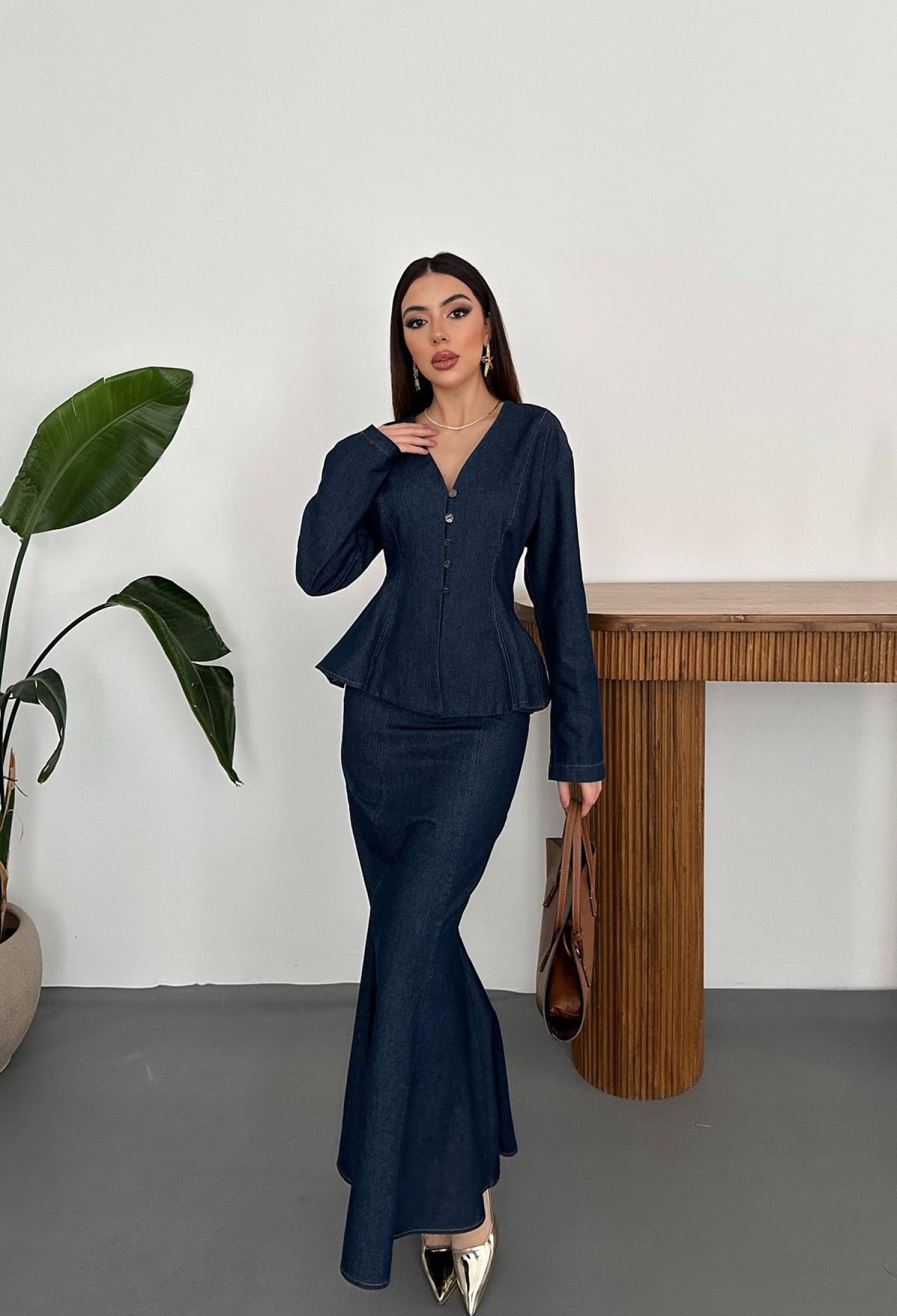 Navy Blue Formal Fit And Flare Dress - Brand: Elisa - Women & Kids, Baby Clothes Wholesale - TheBS Women