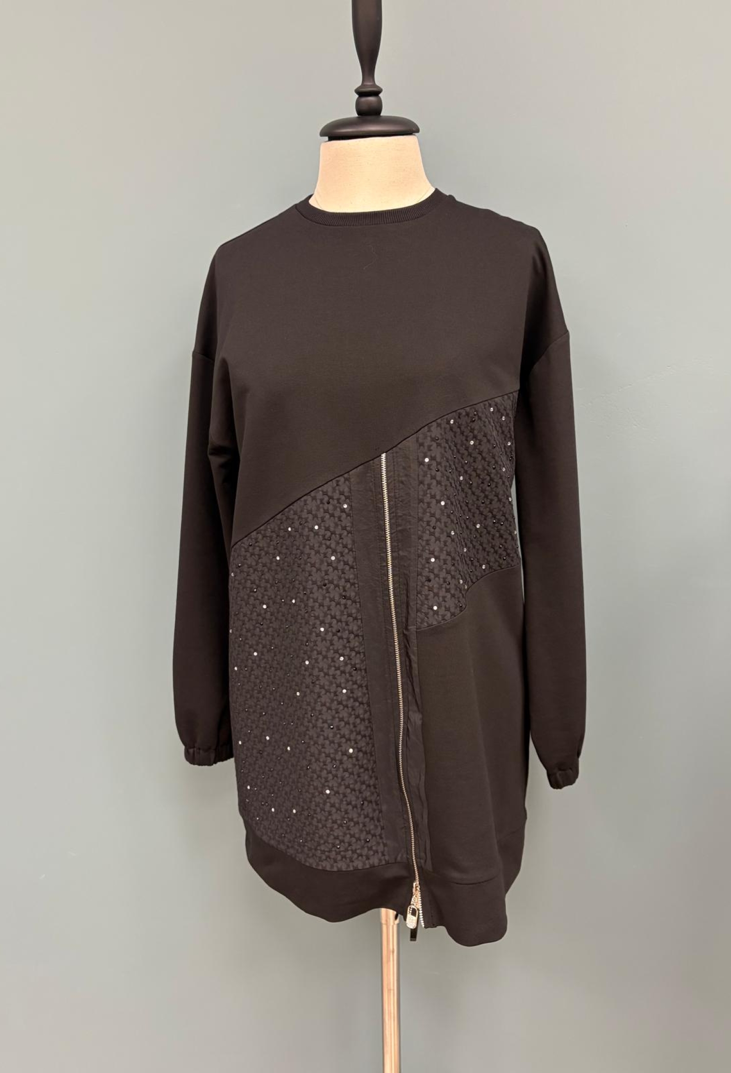 Sequined Oversized Fit Crew Neck Tunic - Brand: Puane - Women & Kids, Baby Clothes Wholesale - TheBS Women