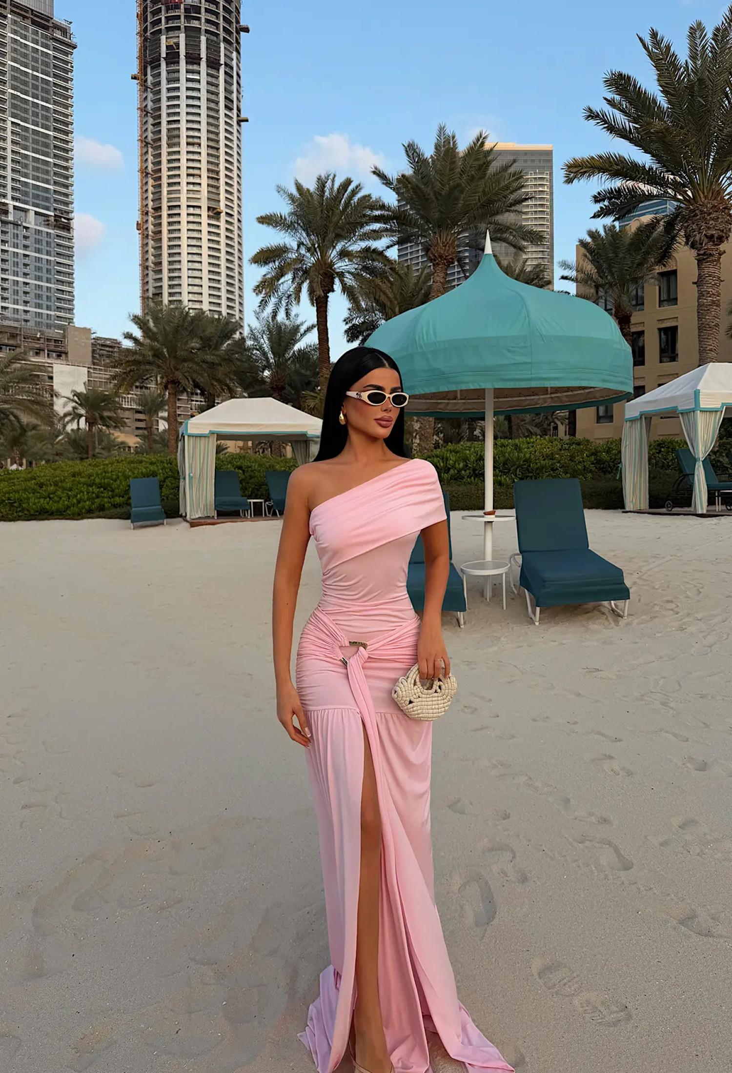 Sexy ElegantBodycon Dress With One Shoulder Neck - Brand: EYYO ATELIER - Women & Kids, Baby Clothes Wholesale - TheBS Women