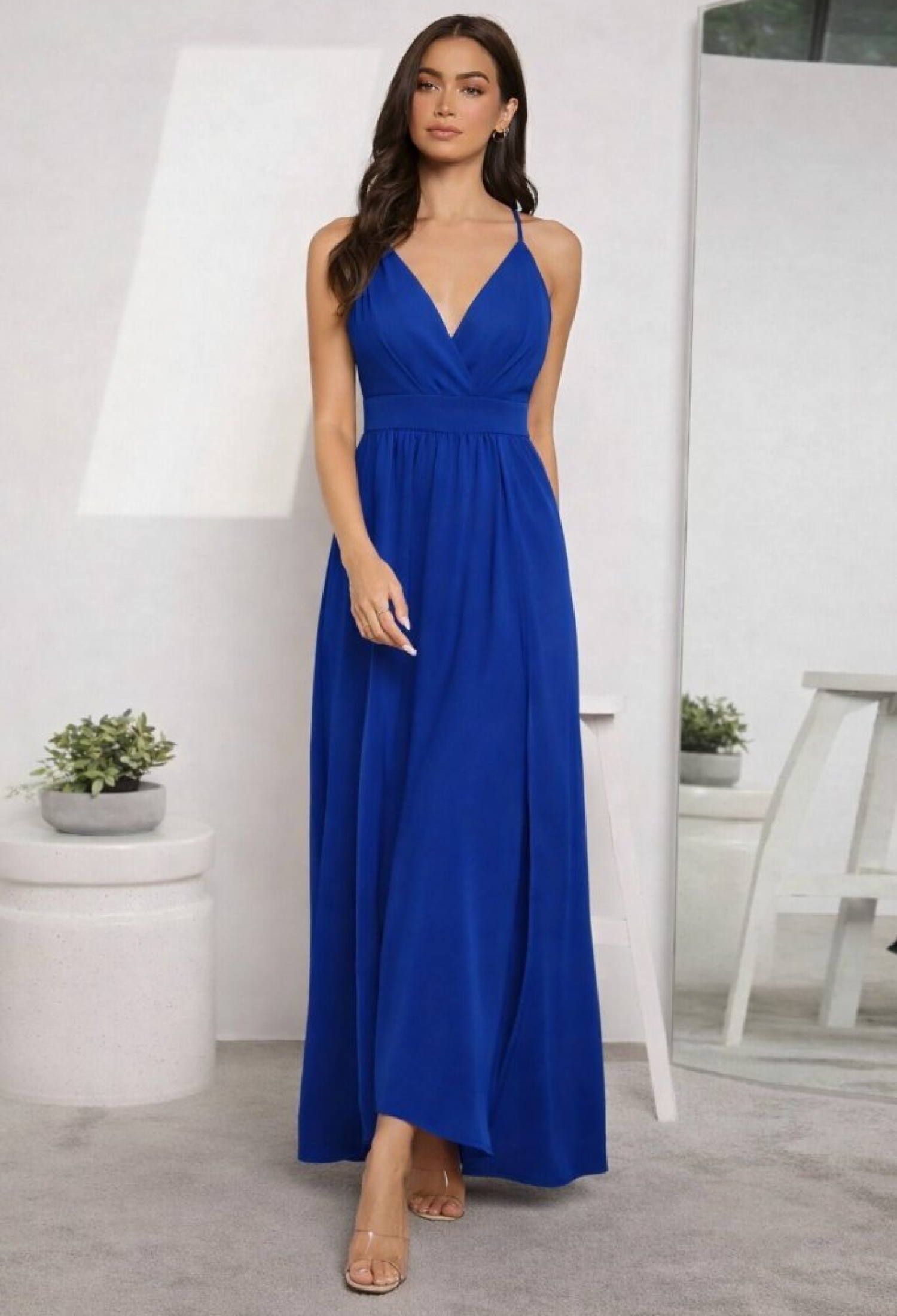Blue Elegant Fit And Flare Dress - Brand: Janes - Women & Kids, Baby Clothes Wholesale - TheBS Women