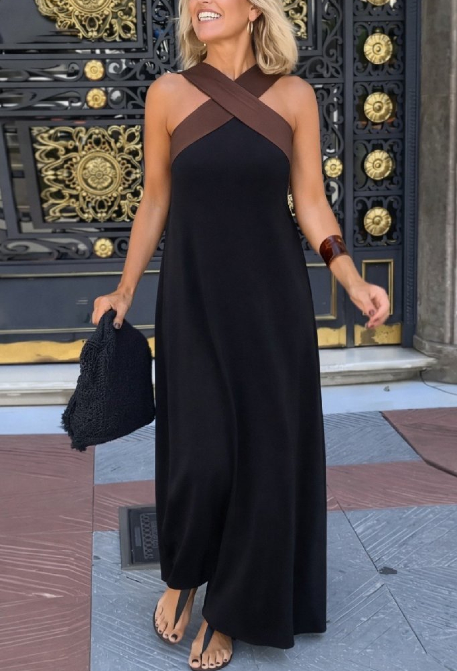 Sleeveless Sheath Dress With Halter Neck - Brand: Janes - Women & Kids, Baby Clothes Wholesale - TheBS Women