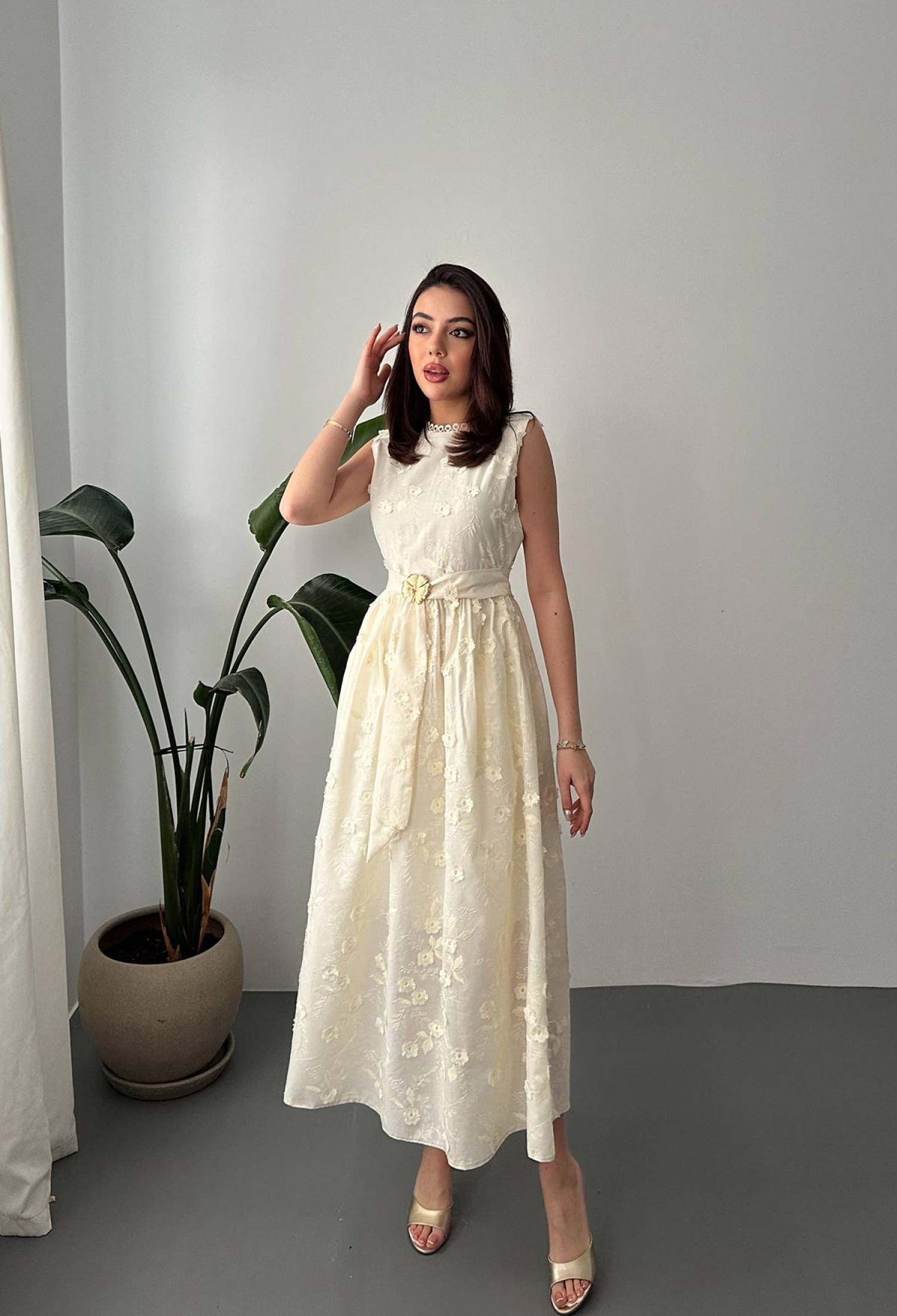 Elegant A-Line Maxi Dress With Cap Sleeves - Brand: Elisa - Women & Kids, Baby Clothes Wholesale - TheBS Women