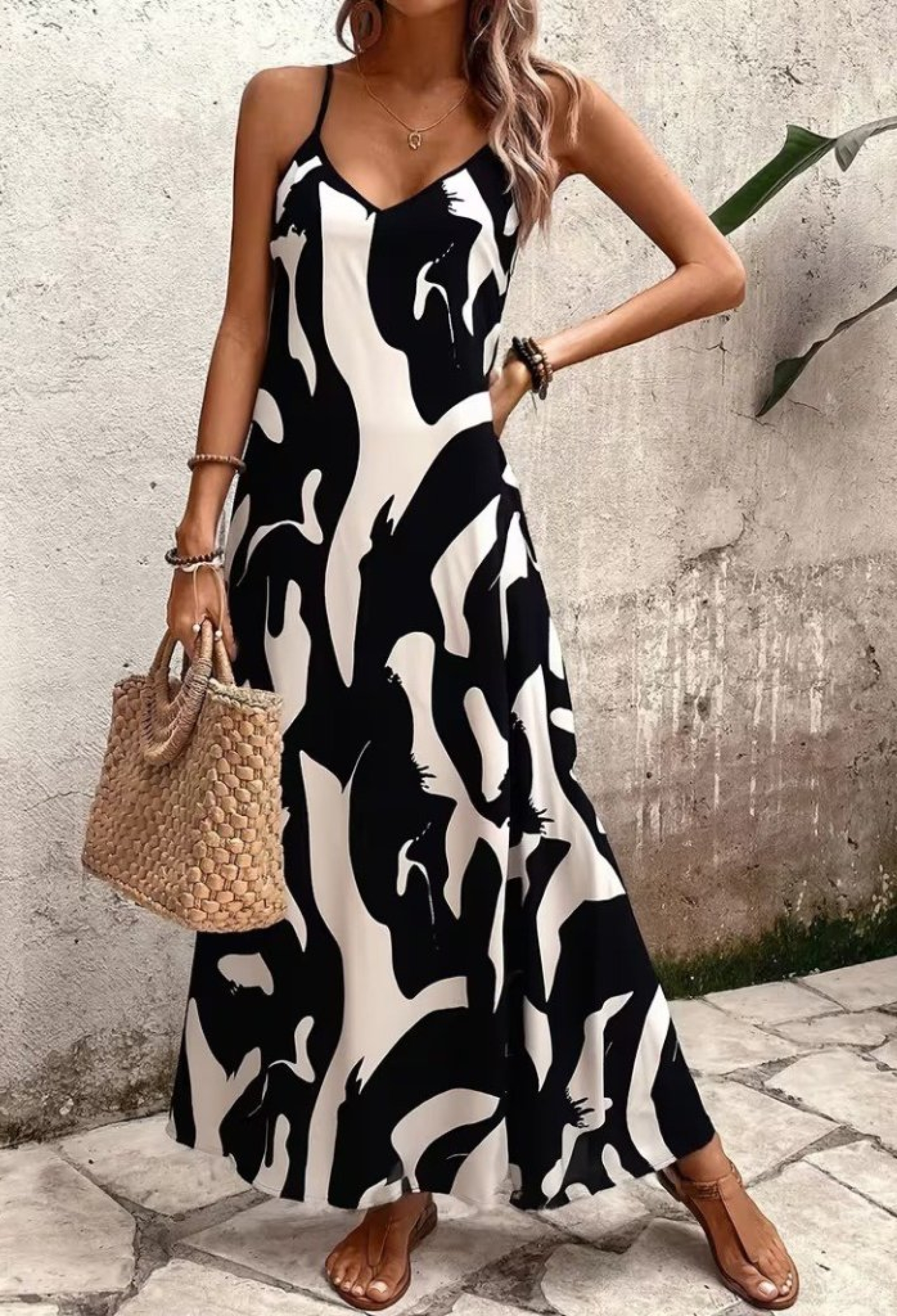 V-Neck Sleeveless Maxi Slip Dress - Brand: Janes - Women & Kids, Baby Clothes Wholesale - TheBS Women