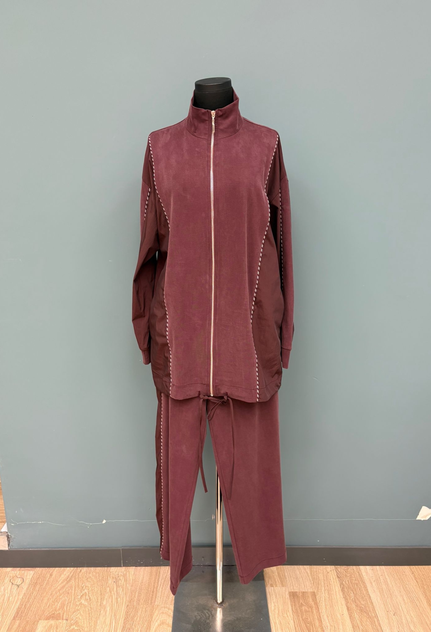 Claret Red Oversized Casual Sport Set - Brand: Puane - Women & Kids, Baby Clothes Wholesale - TheBS Women