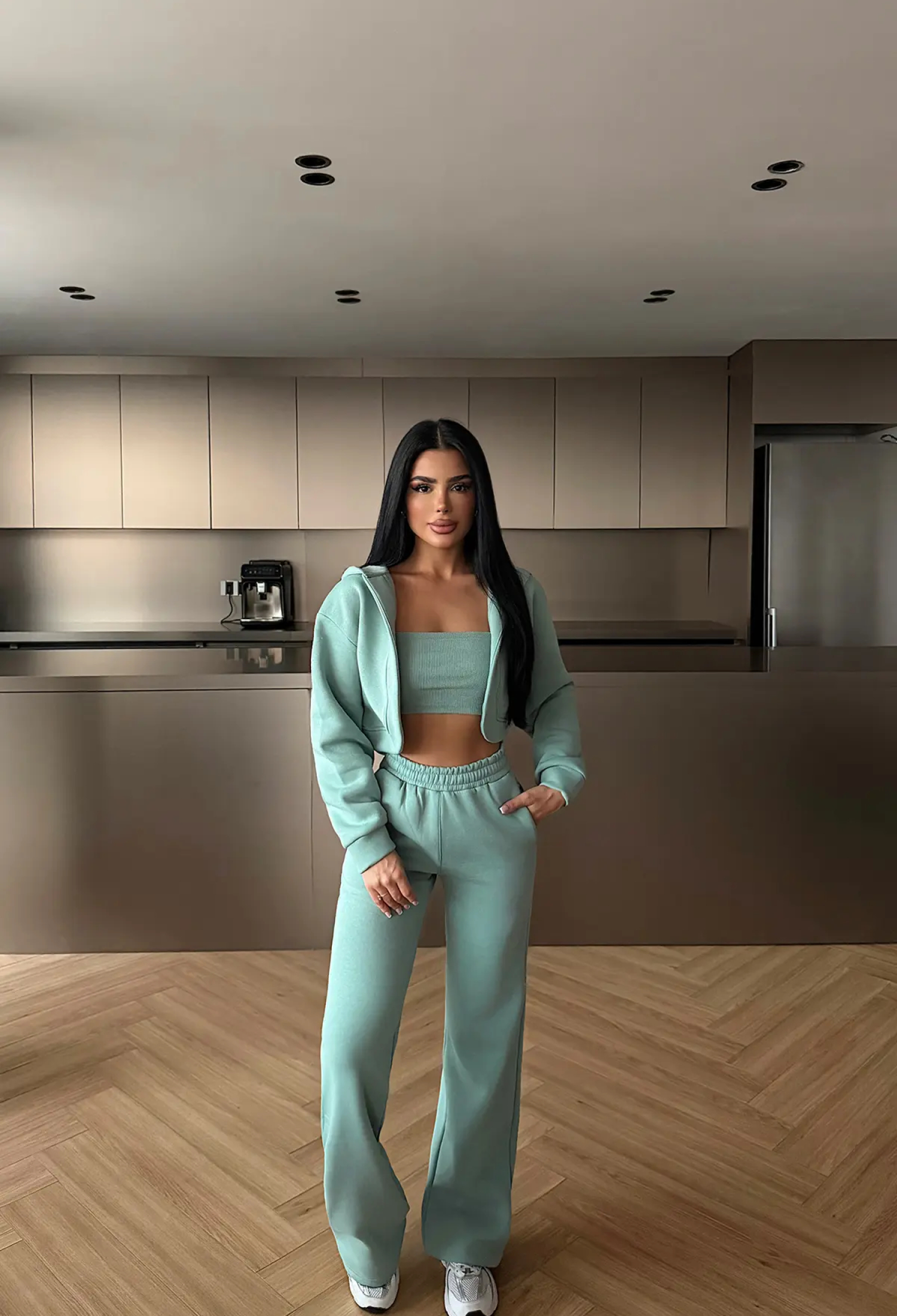 Green Casual Sport Set For Lounge & Gym - Brand: EYYO ATELIER - Women & Kids, Baby Clothes Wholesale - TheBS Women