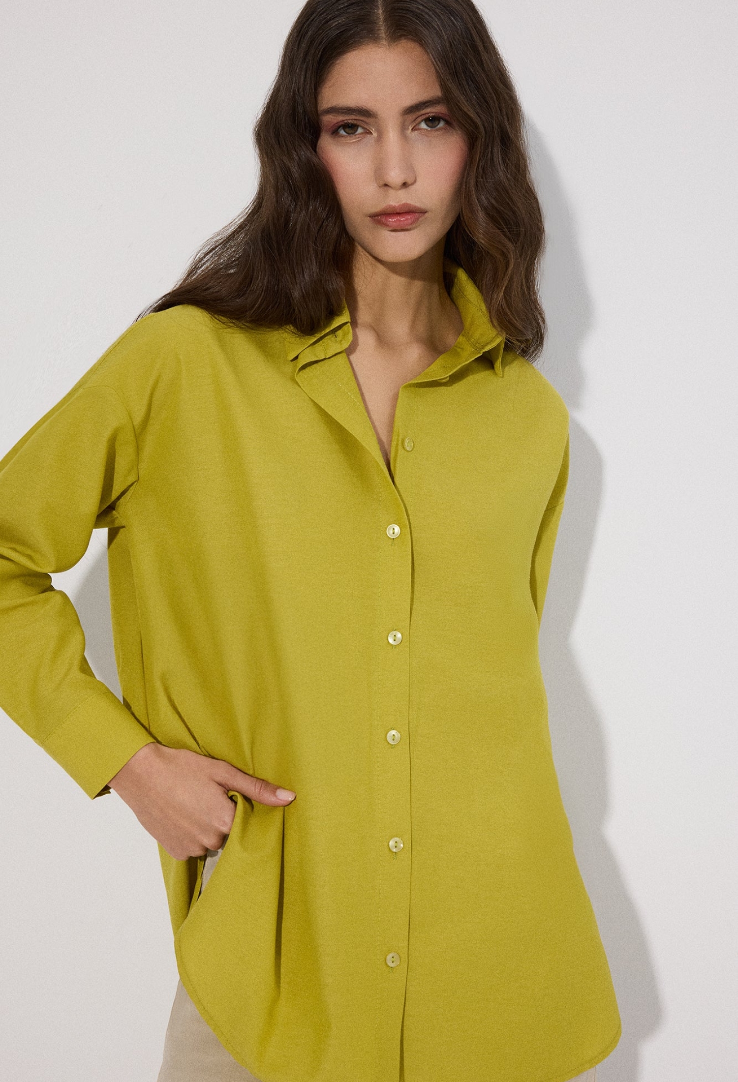 Yellow Casual Formal Elegant Shirt - Brand: Touche Prive - Women & Kids, Baby Clothes Wholesale - TheBS Women