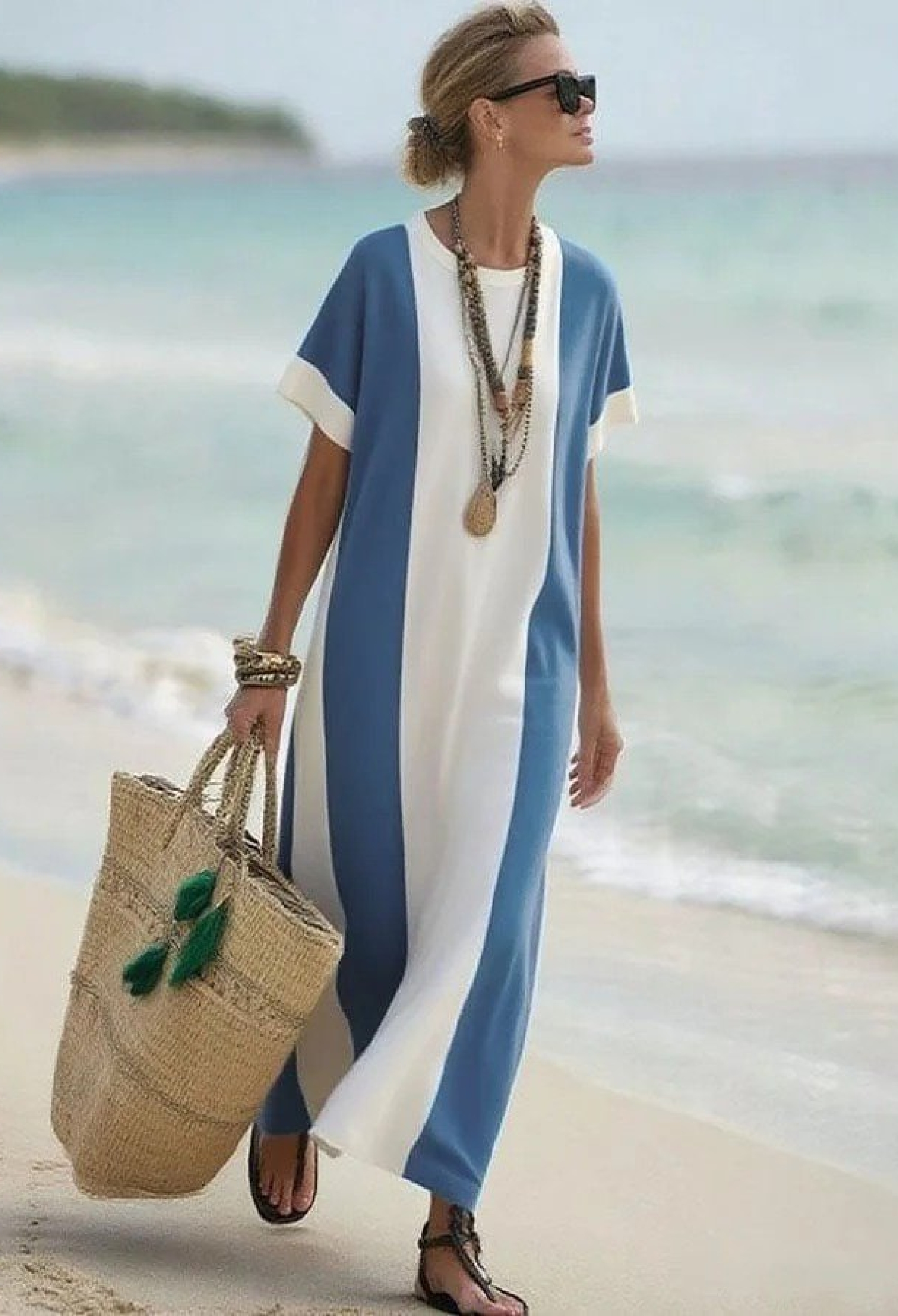 Casual Boho Elegant Kaftan Dress - Brand: Janes - Women & Kids, Baby Clothes Wholesale - TheBS Women