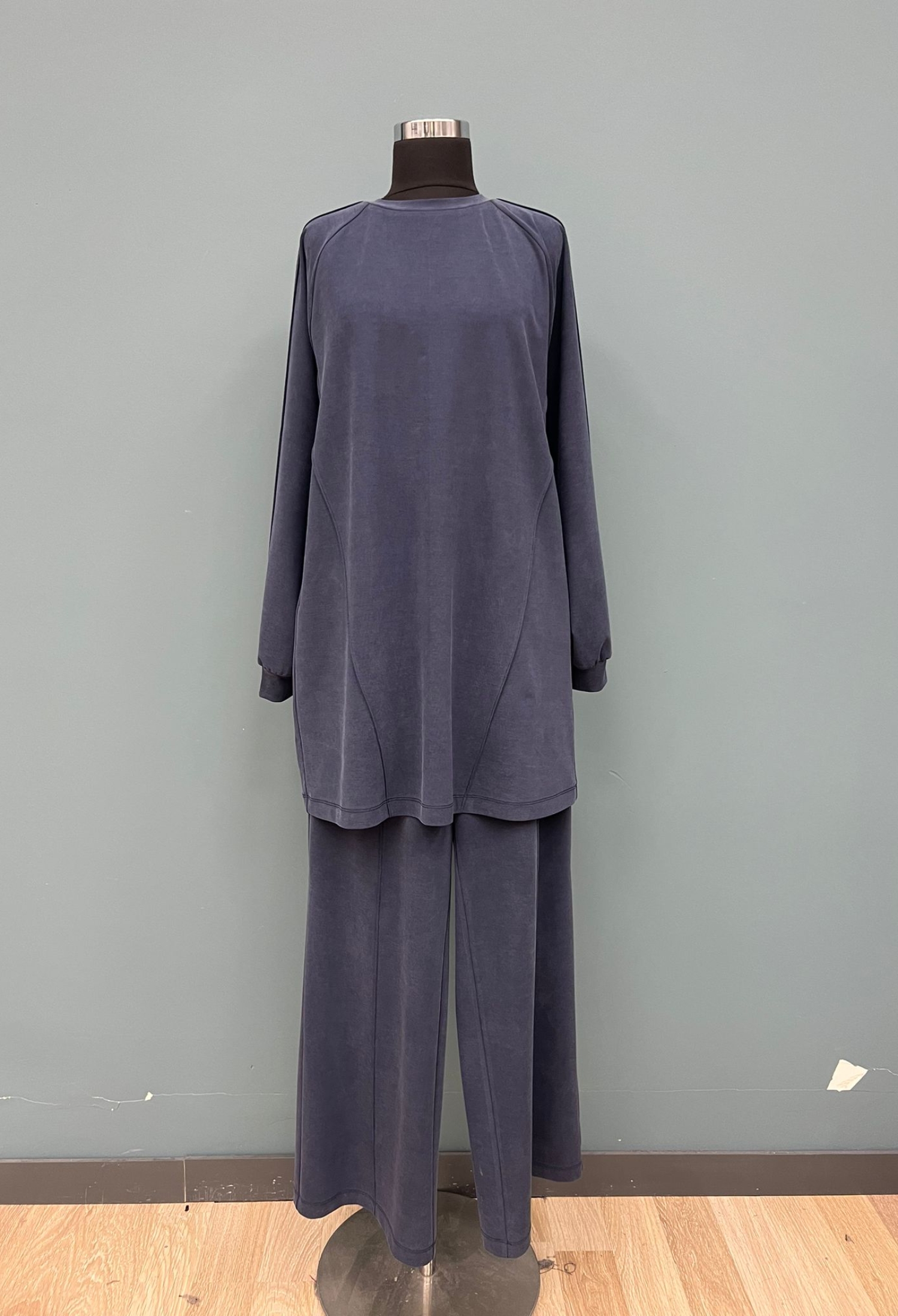 Navy Blue Set With Wide Leg Palazzo Pants - Brand: Puane - Women & Kids, Baby Clothes Wholesale - TheBS Women