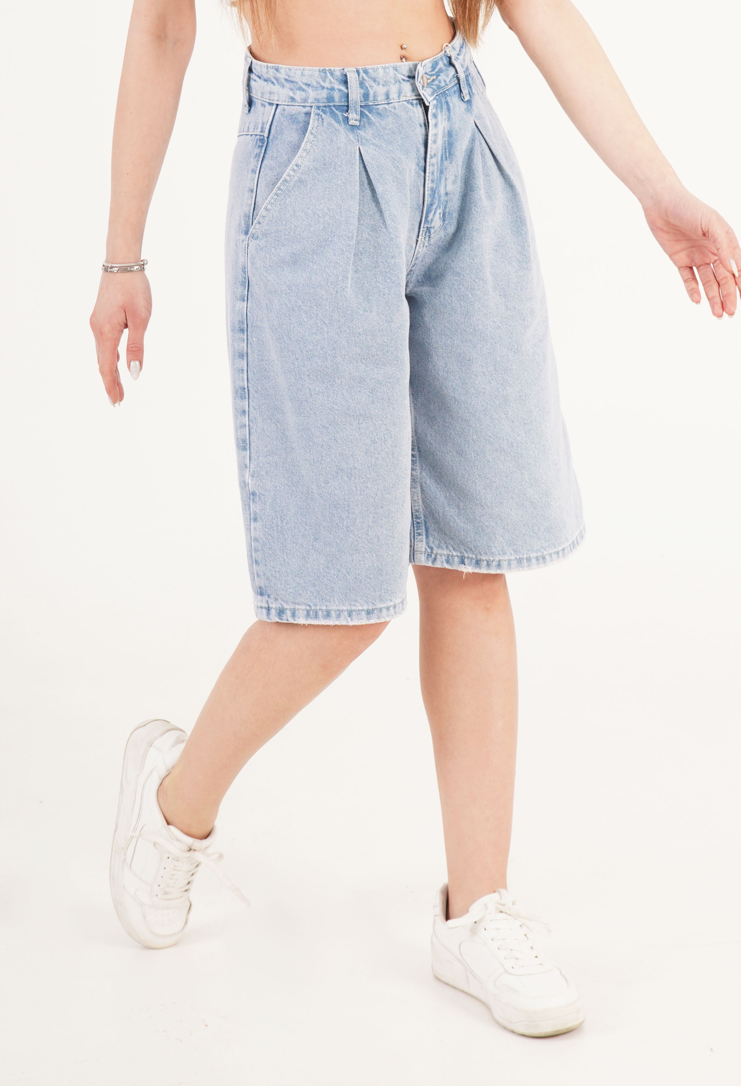 High Waist DenimWholesale Denim Jorts - Brand: Lustrin - Women & Kids, Baby Clothes Wholesale - TheBS Women