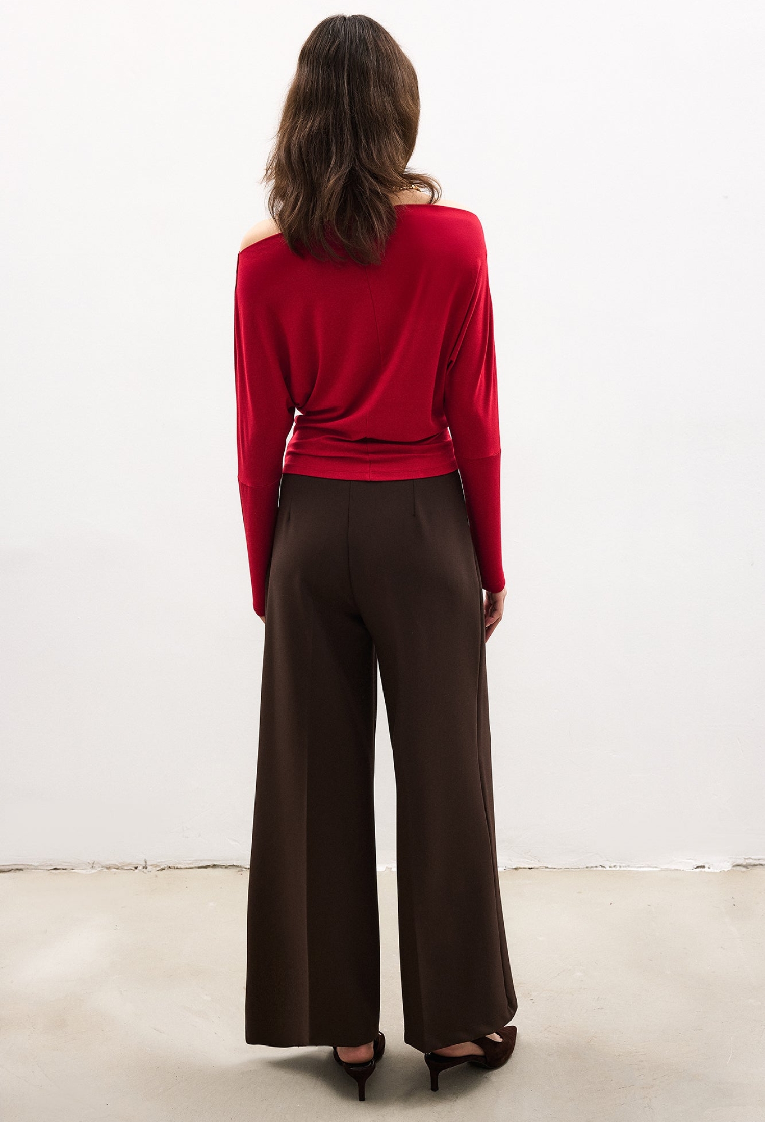 Blouse With Off Shoulder Neck And Long Sleeves - Brand: Touche Prive - Women & Kids, Baby Clothes Wholesale - TheBS Women