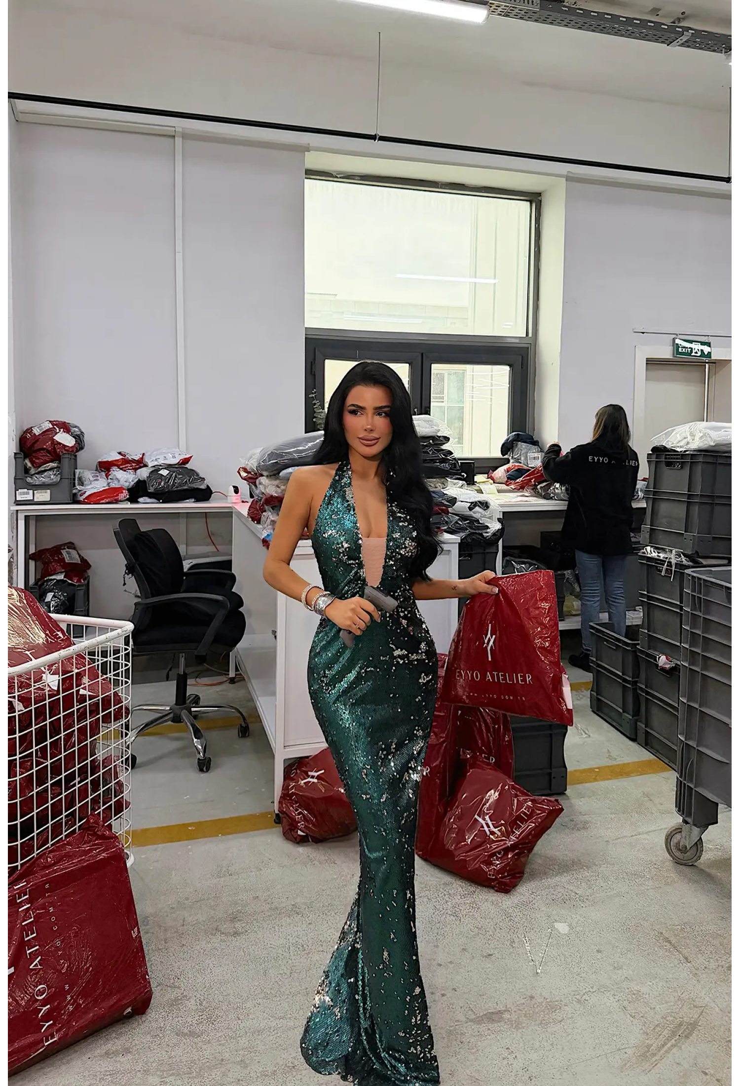 Elegant Sequined Sheath Dress - Brand: EYYO ATELIER - Women & Kids, Baby Clothes Wholesale - TheBS Women