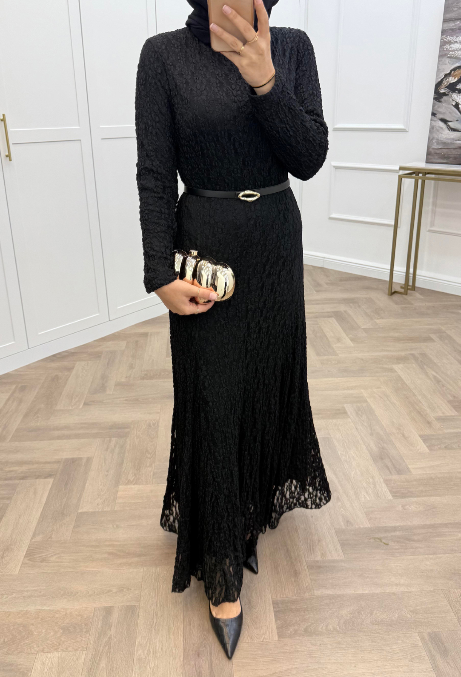 Elegant Black Fit And Flare Dress - Brand: Mode Roy - Women & Kids, Baby Clothes Wholesale - TheBS Women