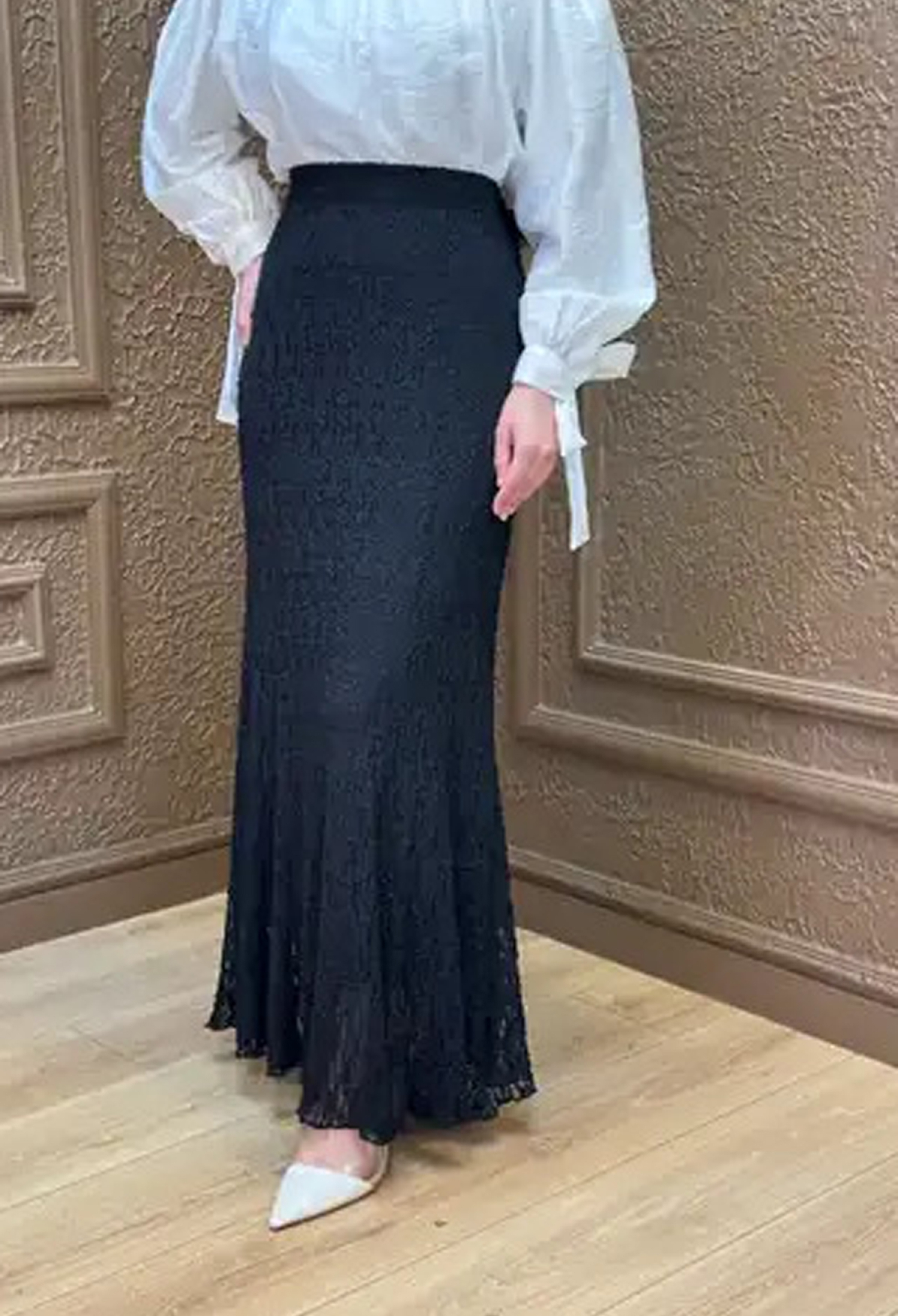 Elegant Black Mermaid Maxi Skirt - Brand: Mode Roy - Women & Kids, Baby Clothes Wholesale - TheBS Women