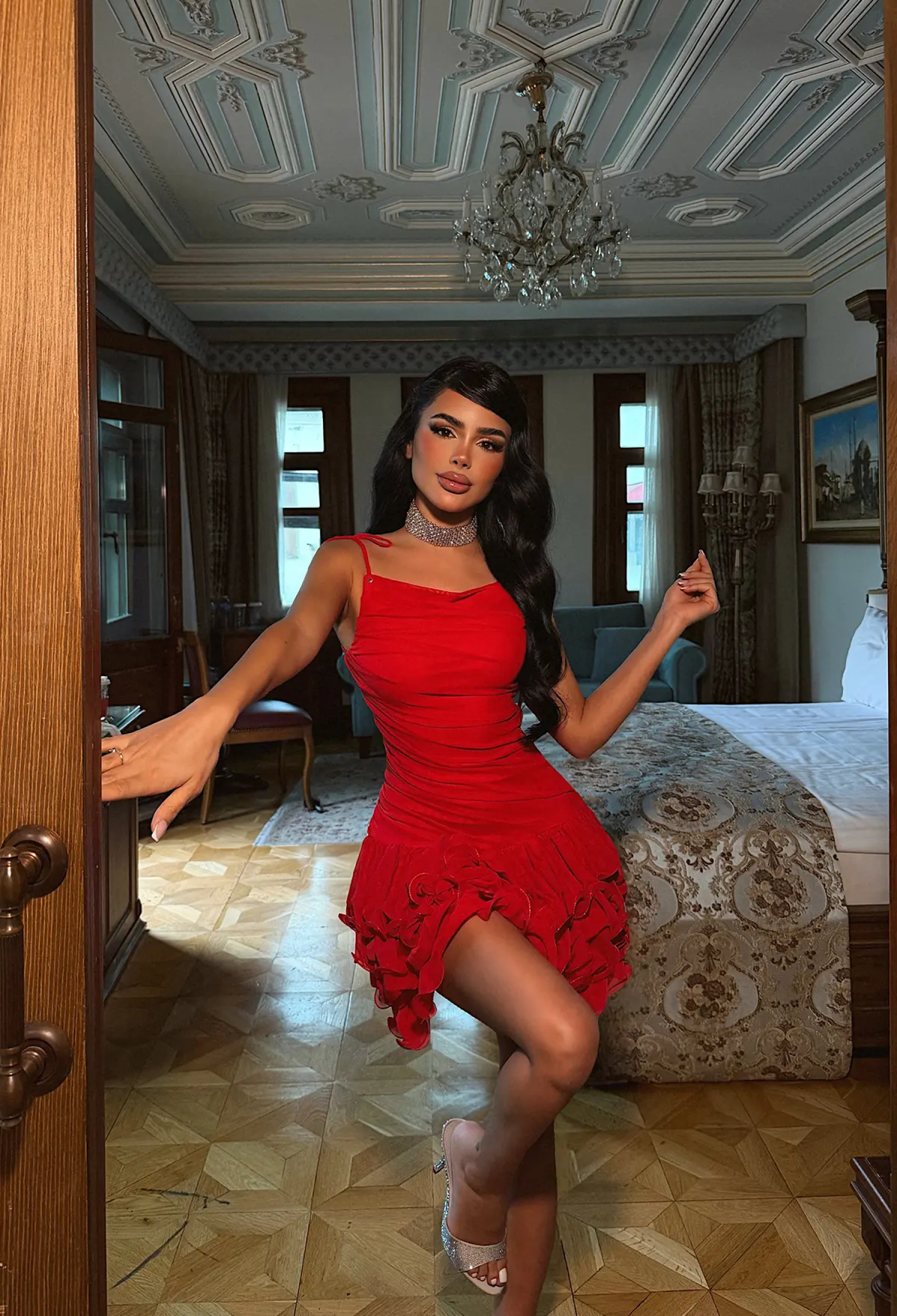 Sexy Glam Bodycon Dress With Square Neck - Brand: EYYO ATELIER - Women & Kids, Baby Clothes Wholesale - TheBS Women