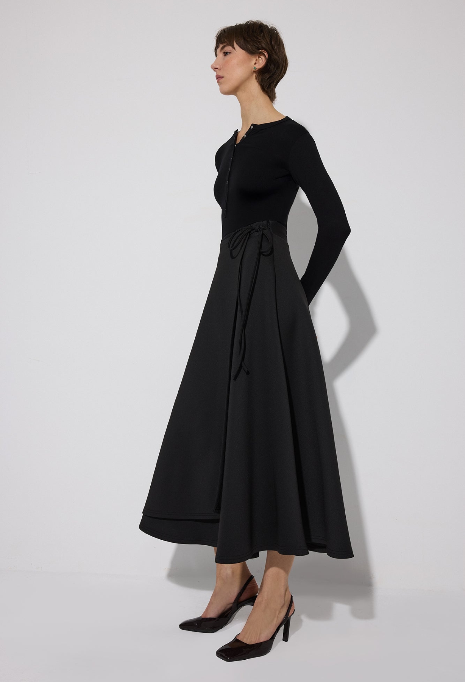 Elegant Formal Casual Modest Wrap Maxi Skirt - Brand: Touche Prive - Women & Kids, Baby Clothes Wholesale - TheBS Women