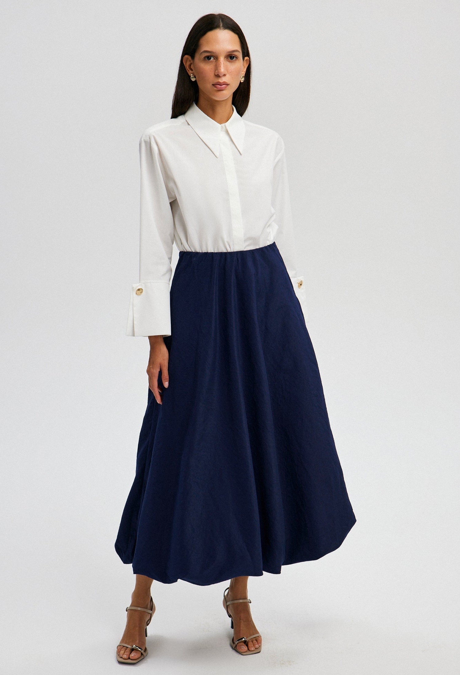 Elegant Flared Maxi Skirt - Brand: Touche Prive - Women & Kids, Baby Clothes Wholesale - TheBS Women