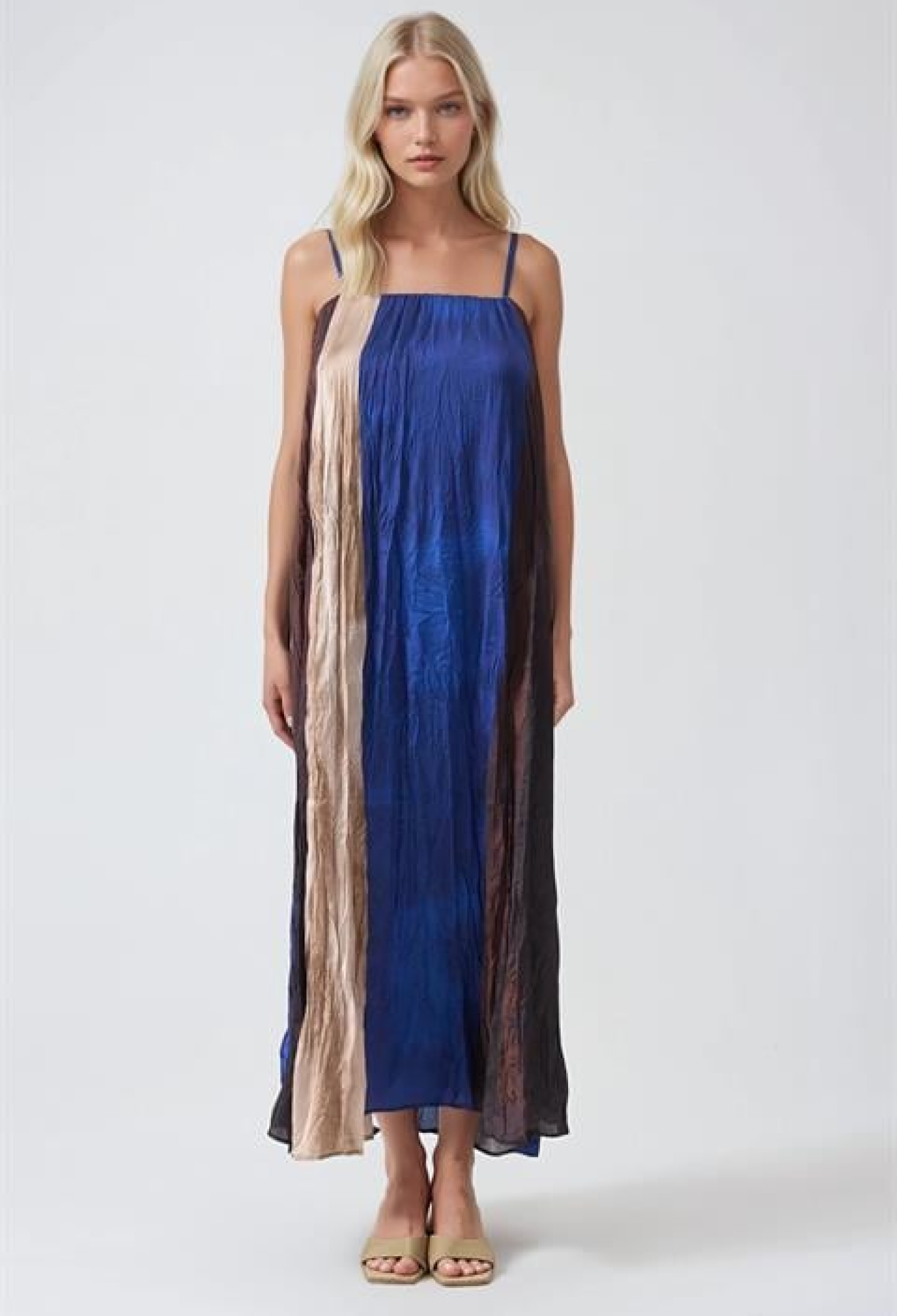 Blue Color Block Sleeveless Slip Dress - Brand: Sobe Istanbul - Women & Kids, Baby Clothes Wholesale - TheBS Women