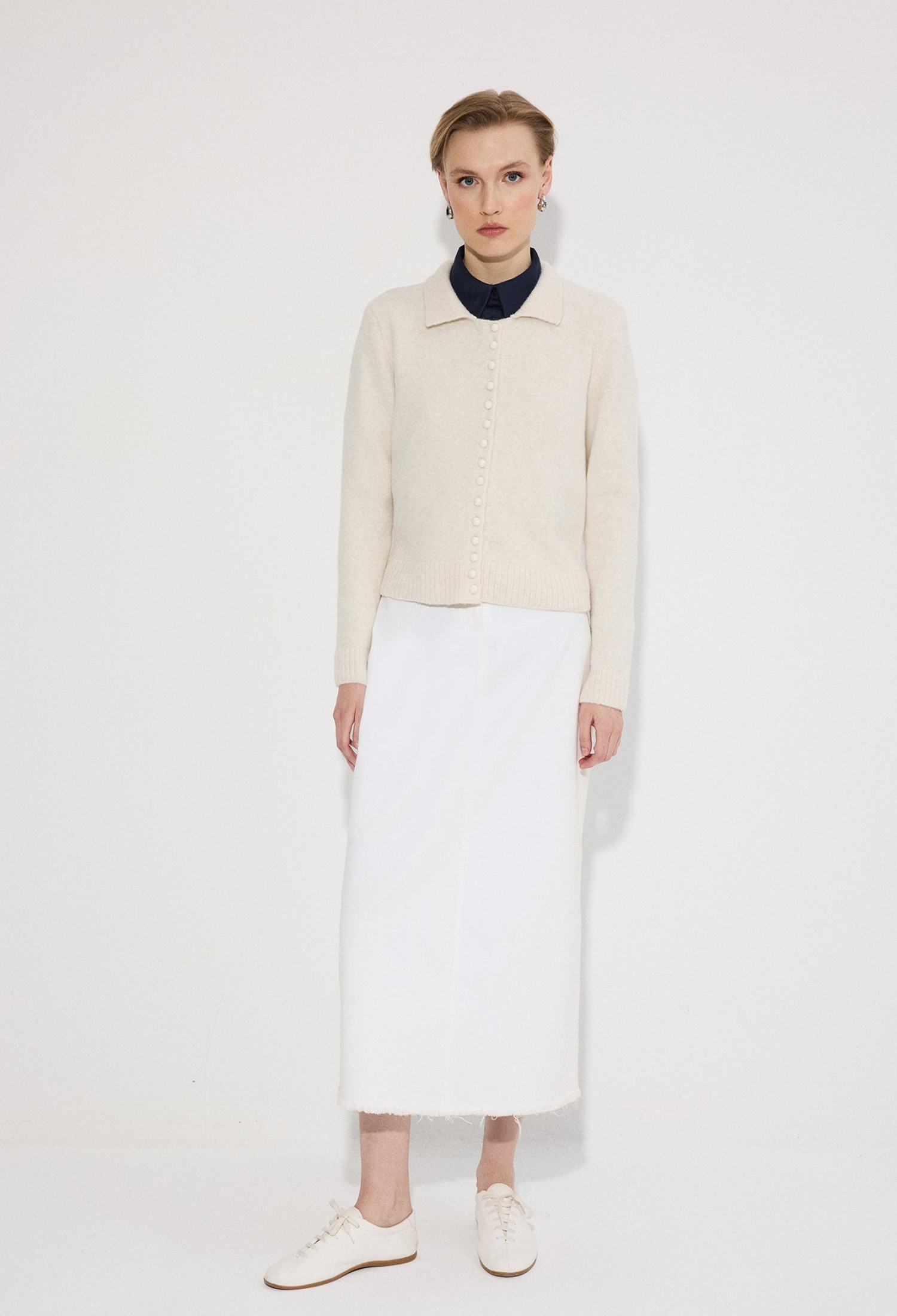 Cardigan With Polo Neck And Buttoned Closure - Brand: Touche Prive - Women & Kids, Baby Clothes Wholesale - TheBS Women