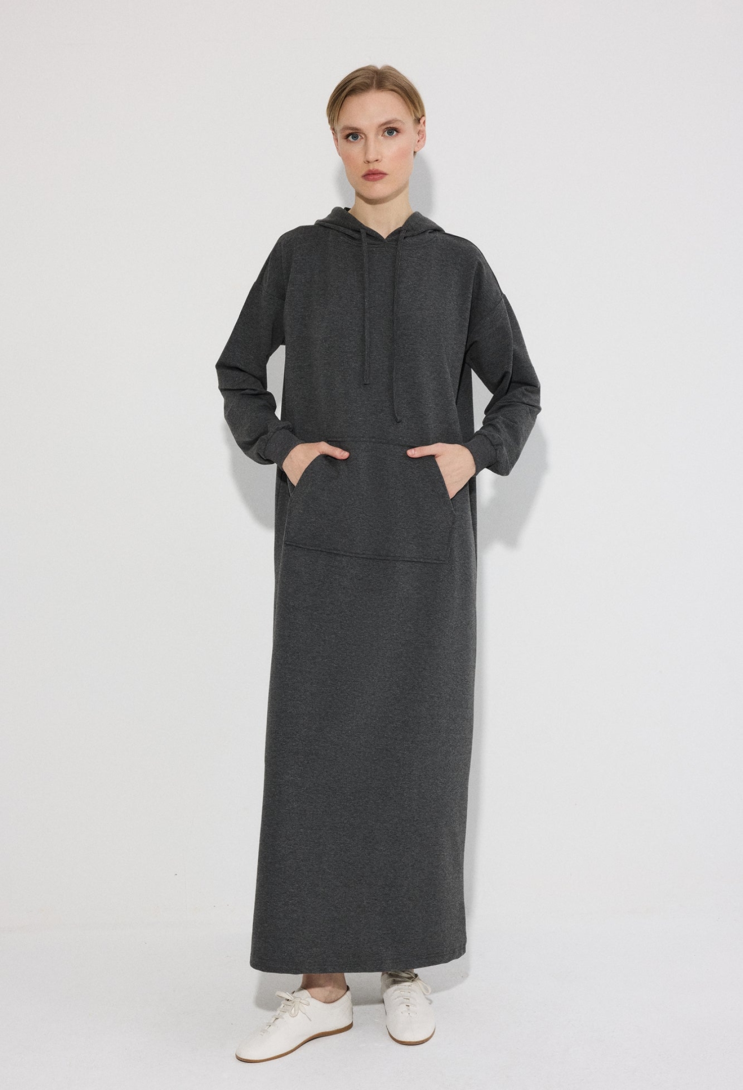 Hooded Neck Sweater Dress Floor Length - Brand: Touche Prive - Women & Kids, Baby Clothes Wholesale - TheBS Women