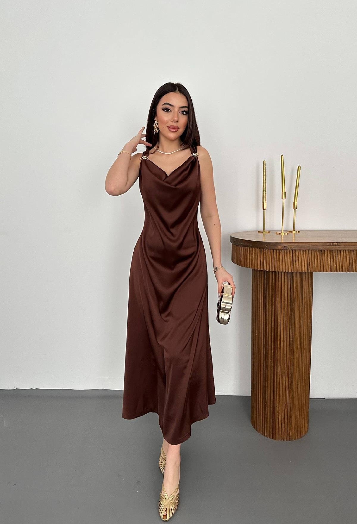 Elegant Glam Slip Dress With Cap Sleeve - Brand: Elisa - Women & Kids, Baby Clothes Wholesale - TheBS Women