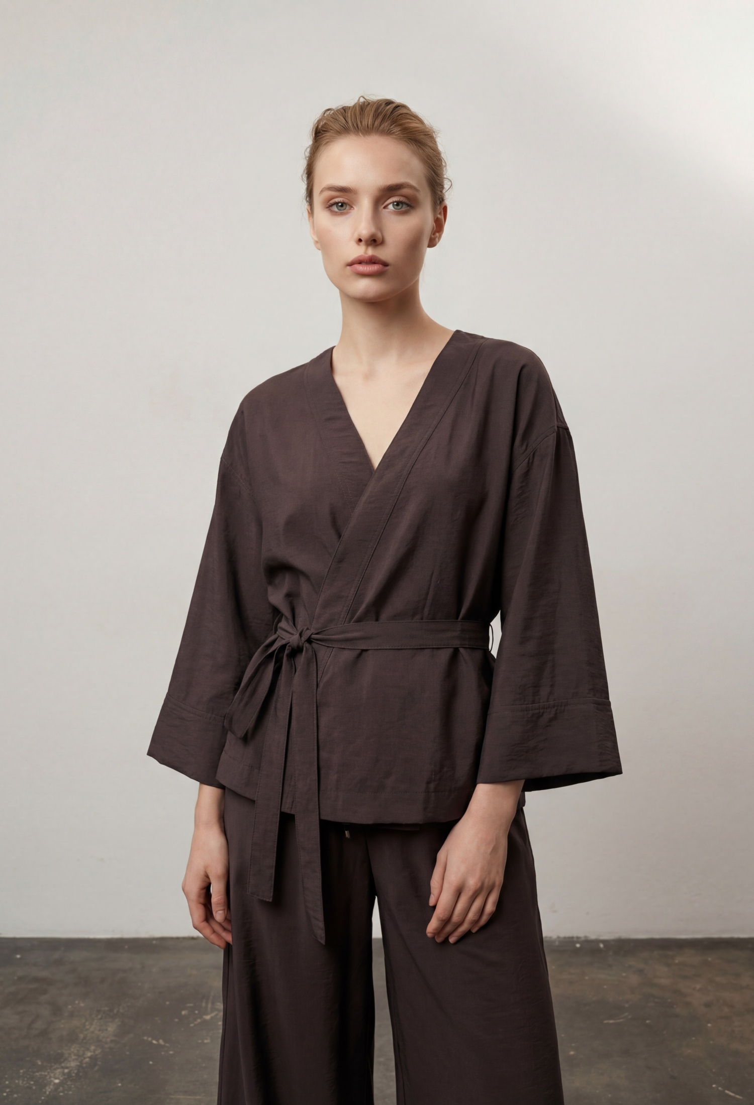 Brown Elegant Formal Suit With Wide Leg Pants - Brand: My Fashion - Women & Kids, Baby Clothes Wholesale - TheBS Women