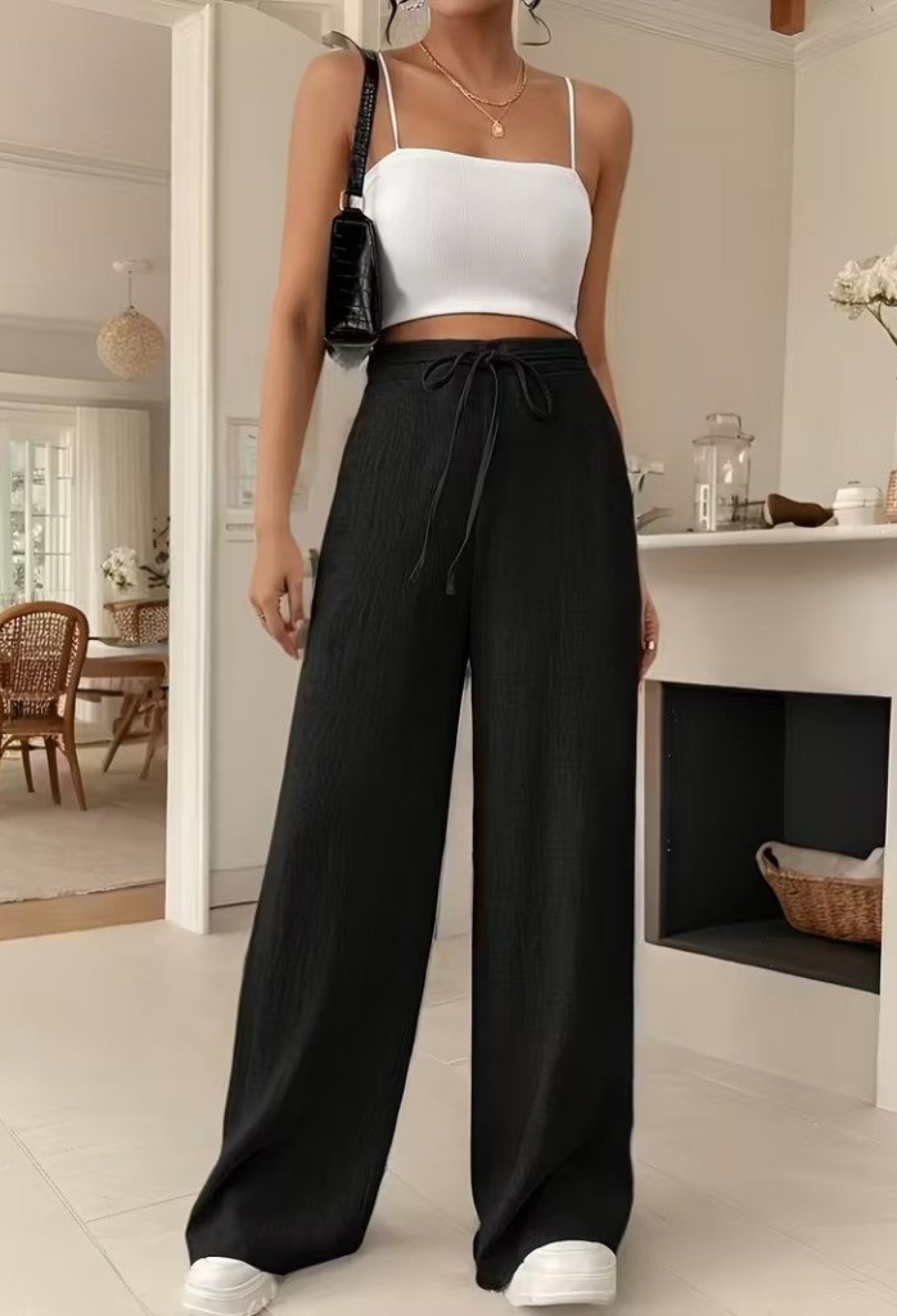 Palazzo Pants With High Waist And Wide Leg - Brand: Janes - Women & Kids, Baby Clothes Wholesale - TheBS Women