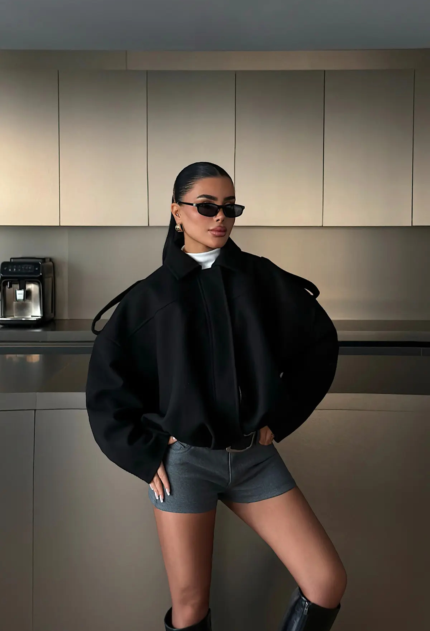 Overshirt Jacket With Zip Up Closure - Brand: EYYO ATELIER - Women & Kids, Baby Clothes Wholesale - TheBS Women