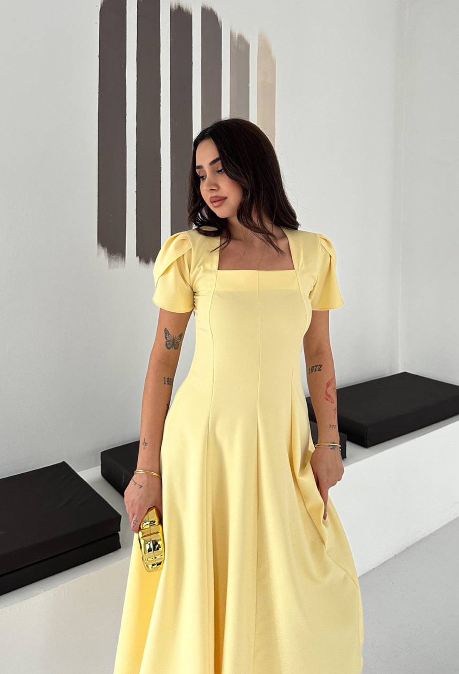 ElegantFit And Flare Midi Dress - Brand: Mode Roy - Women & Kids, Baby Clothes Wholesale - TheBS Women