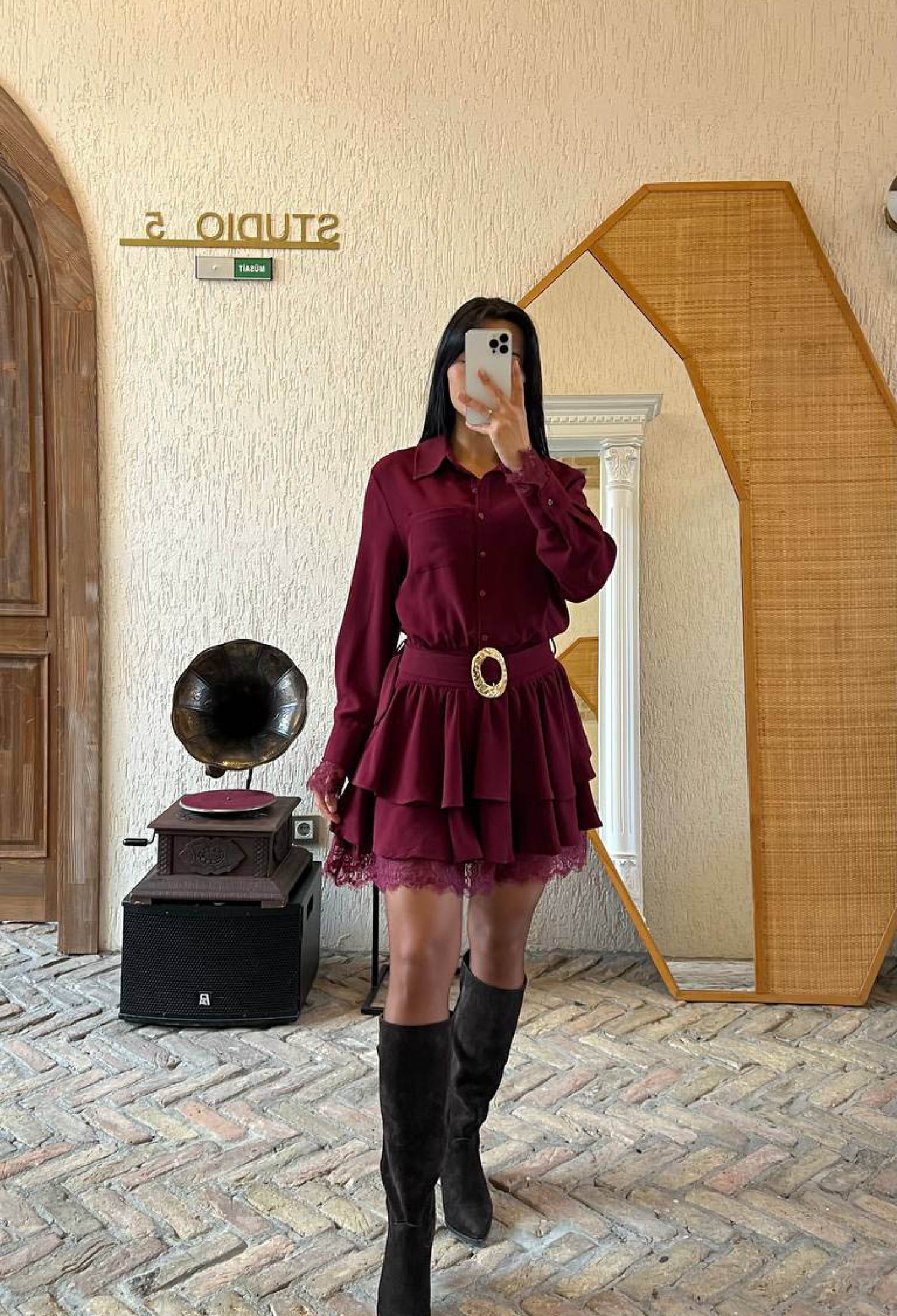 ElegantShirt Dress With Polo Neck - Brand: Mode Roy - Women & Kids, Baby Clothes Wholesale - TheBS Women