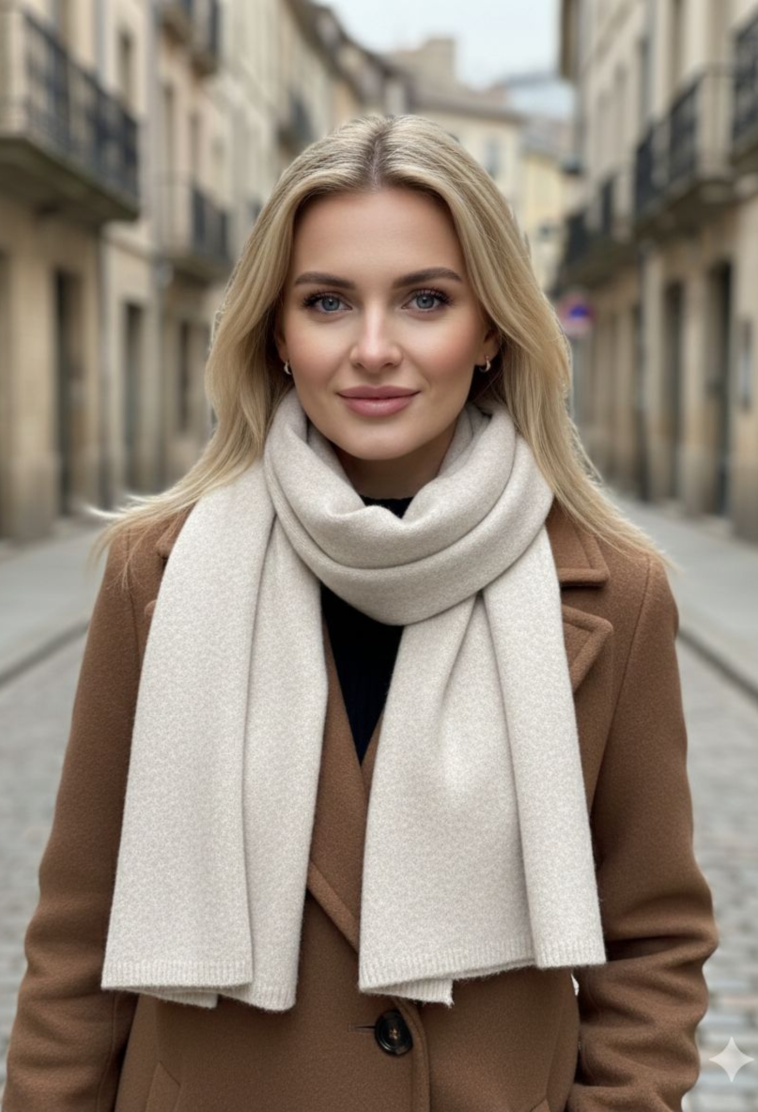 Beige Elegant Shawl - Brand: Axesoire - Women & Kids, Baby Clothes Wholesale - TheBS Women
