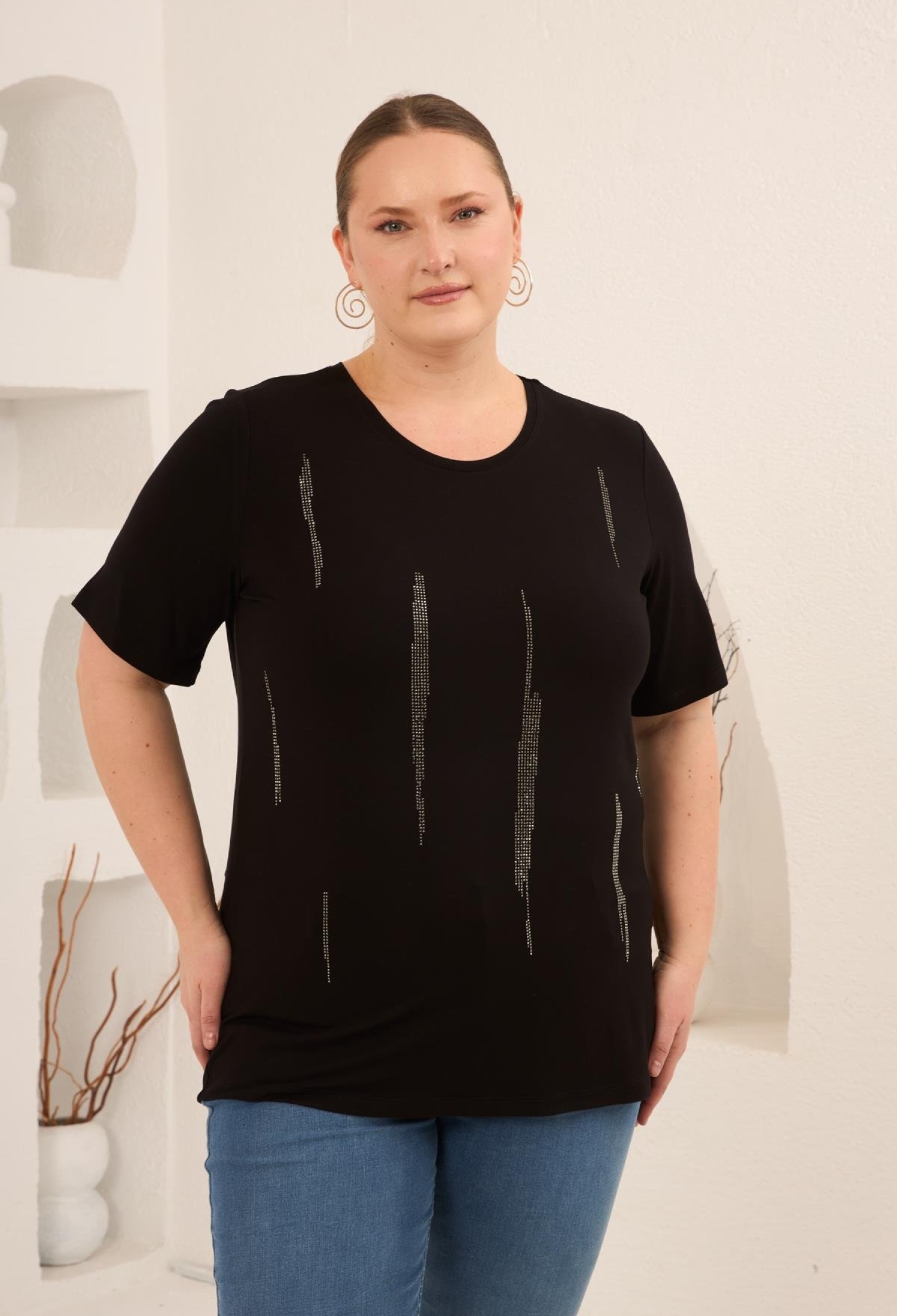 Plus Size Tshirt Striped Half Sleeve Regular Fit - Brand: RMG - Women & Kids, Baby Clothes Wholesale - TheBS Women