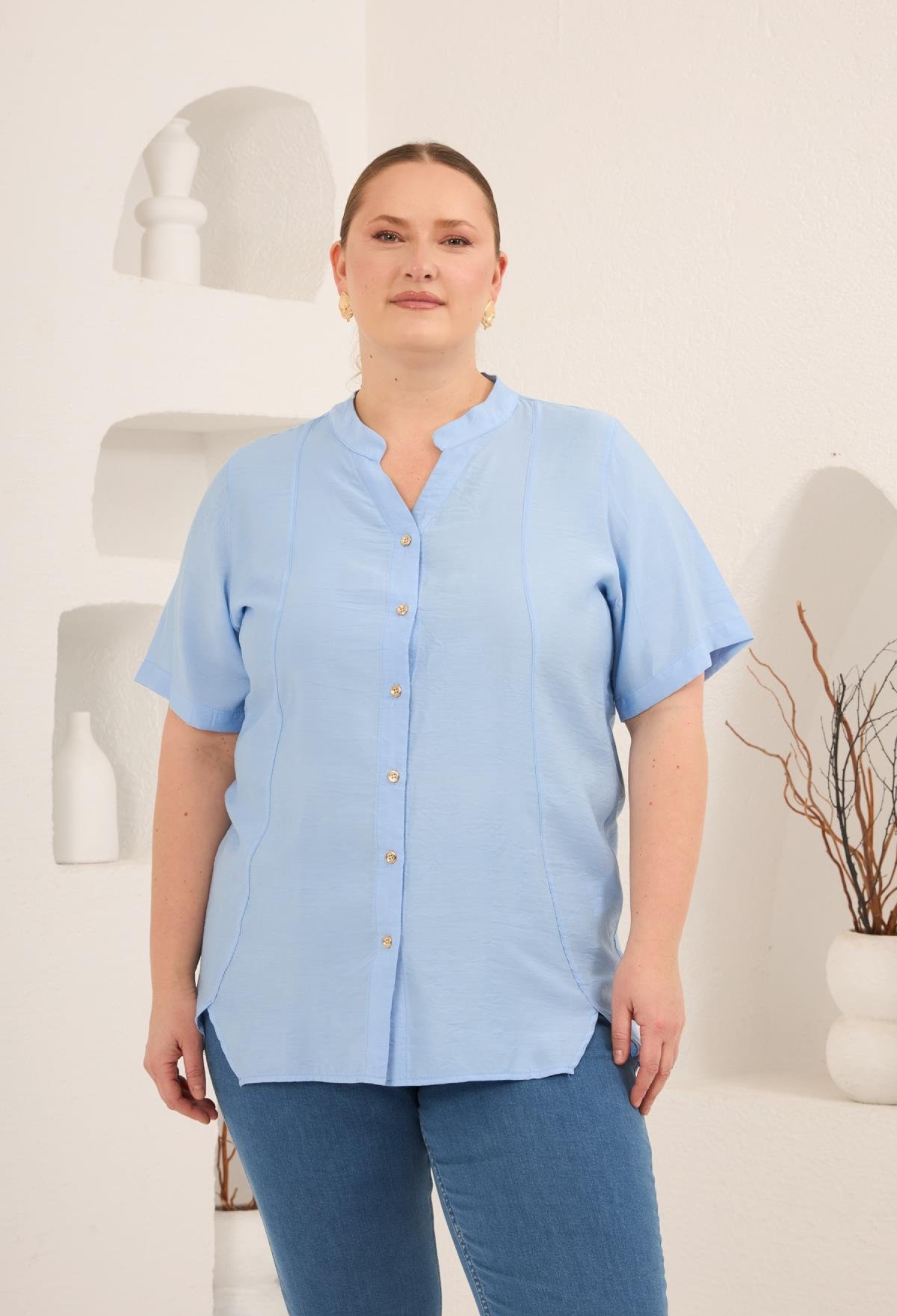 Casual Plus Size Modest Blouse - Brand: RMG - Women & Kids, Baby Clothes Wholesale - TheBS Women