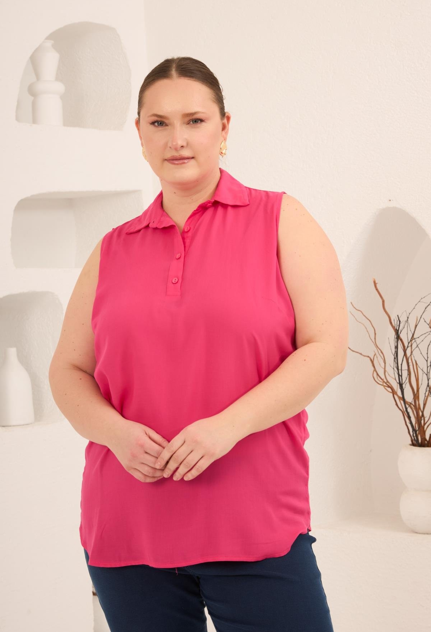 Plus Size Casual Preppy Blouse - Brand: RMG - Women & Kids, Baby Clothes Wholesale - TheBS Women