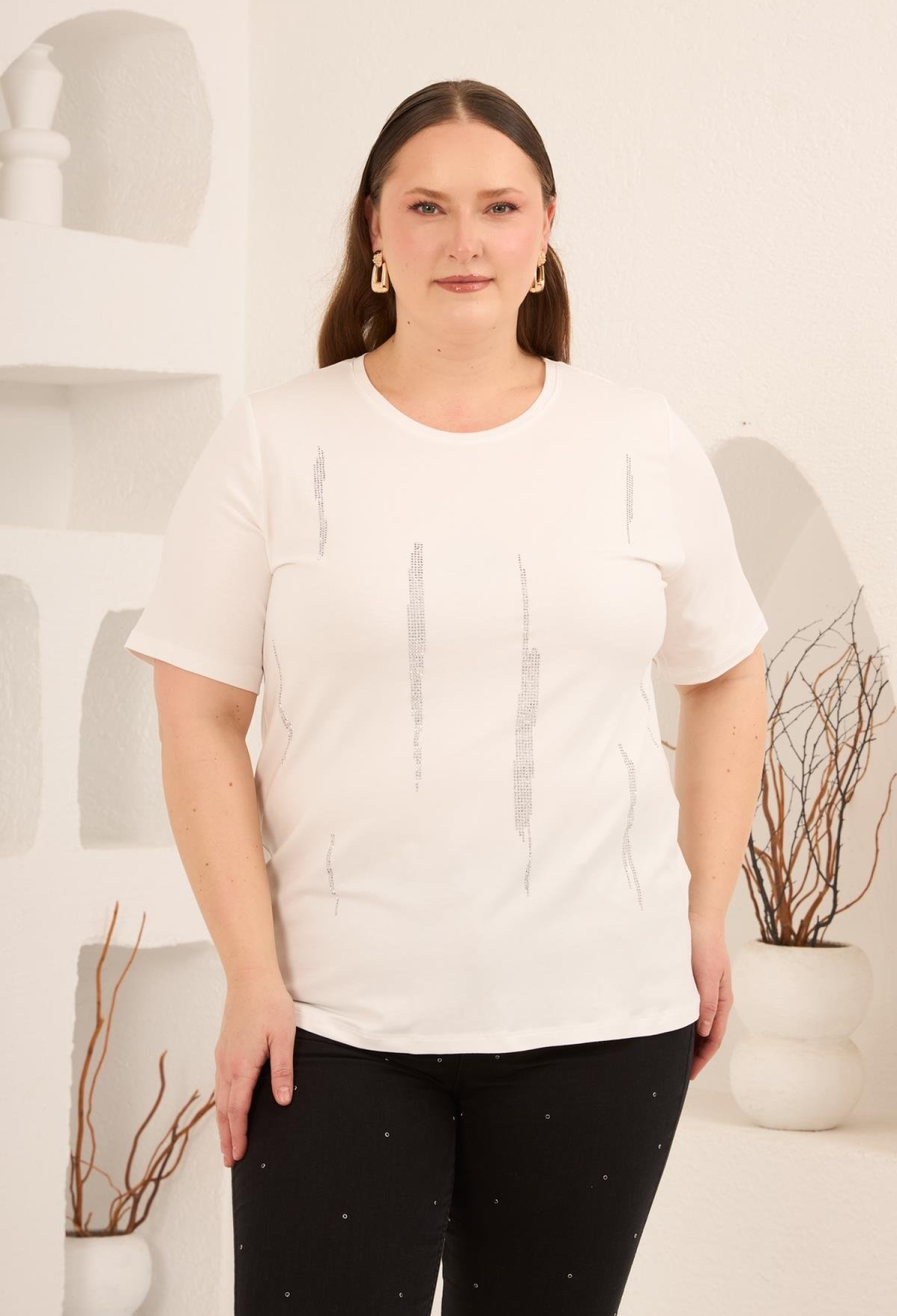 White Plus Size Casual Elegant Tshirt - Brand: RMG - Women & Kids, Baby Clothes Wholesale - TheBS Women