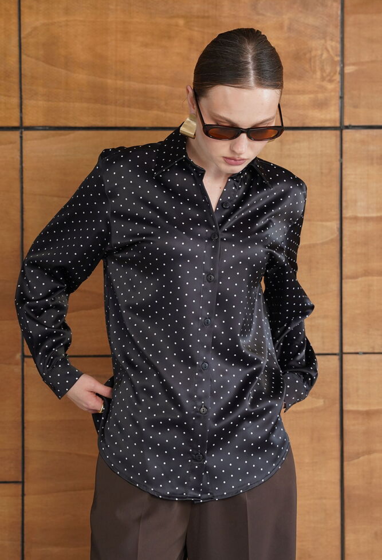 Polka Dot Buttoned Shirt - Brand: Topshow - Women & Kids, Baby Clothes Wholesale - TheBS Women