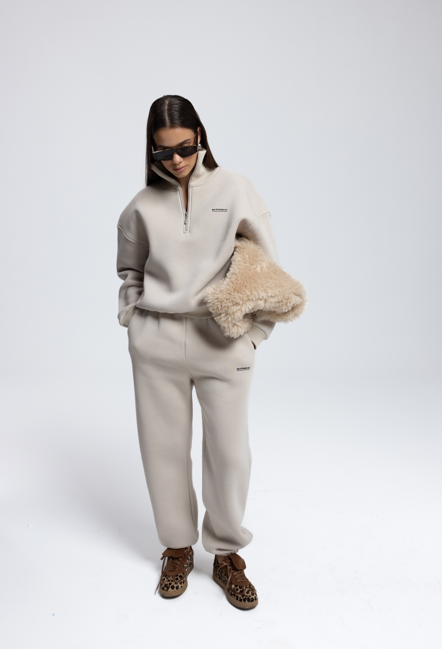 Beige Casual Sport Streetwear Set - Brand: Mai Collection - Women & Kids, Baby Clothes Wholesale - TheBS Women