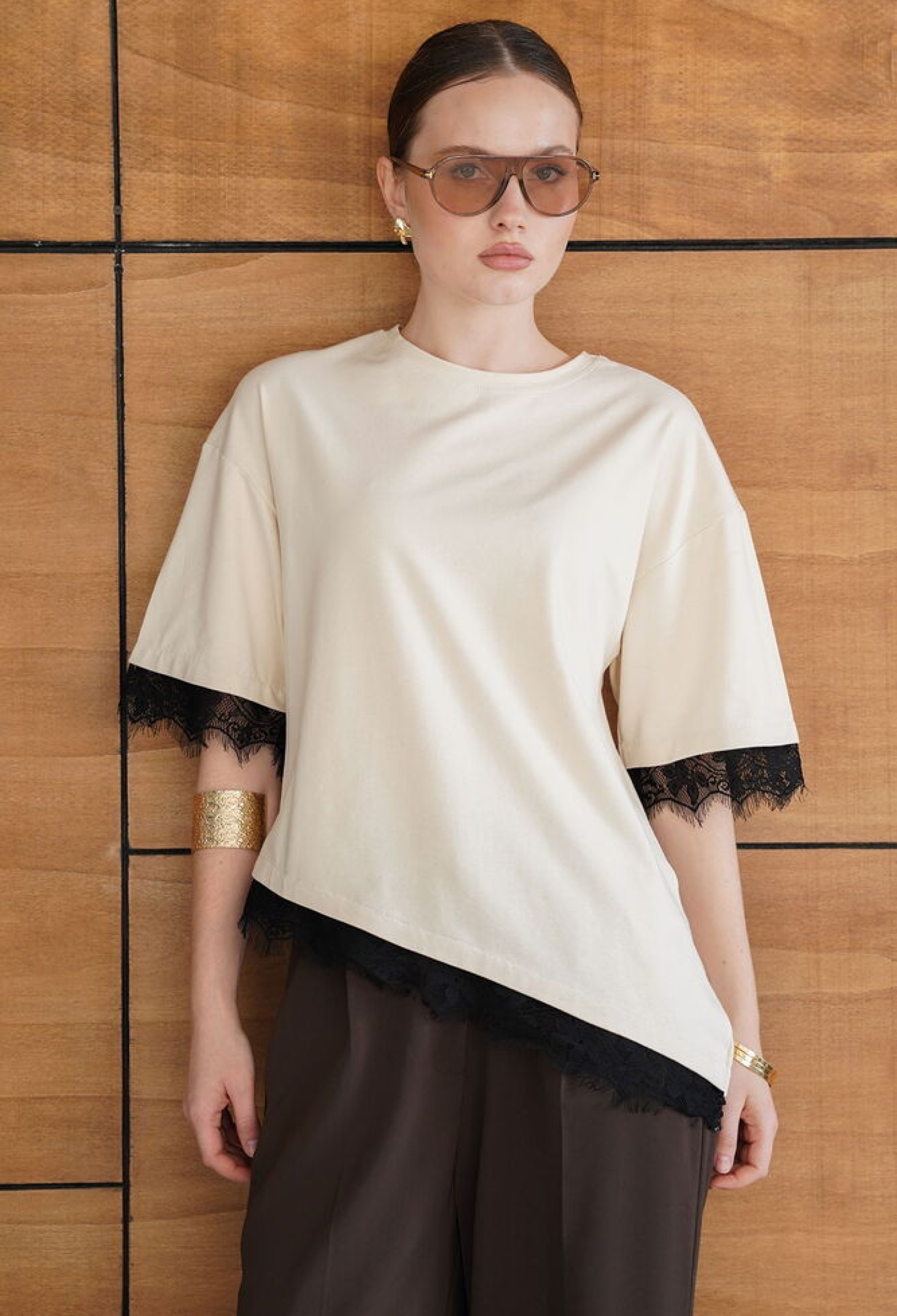 Beige Modest Elegant Blouse For Work & Party - Brand: Topshow - Women & Kids, Baby Clothes Wholesale - TheBS Women