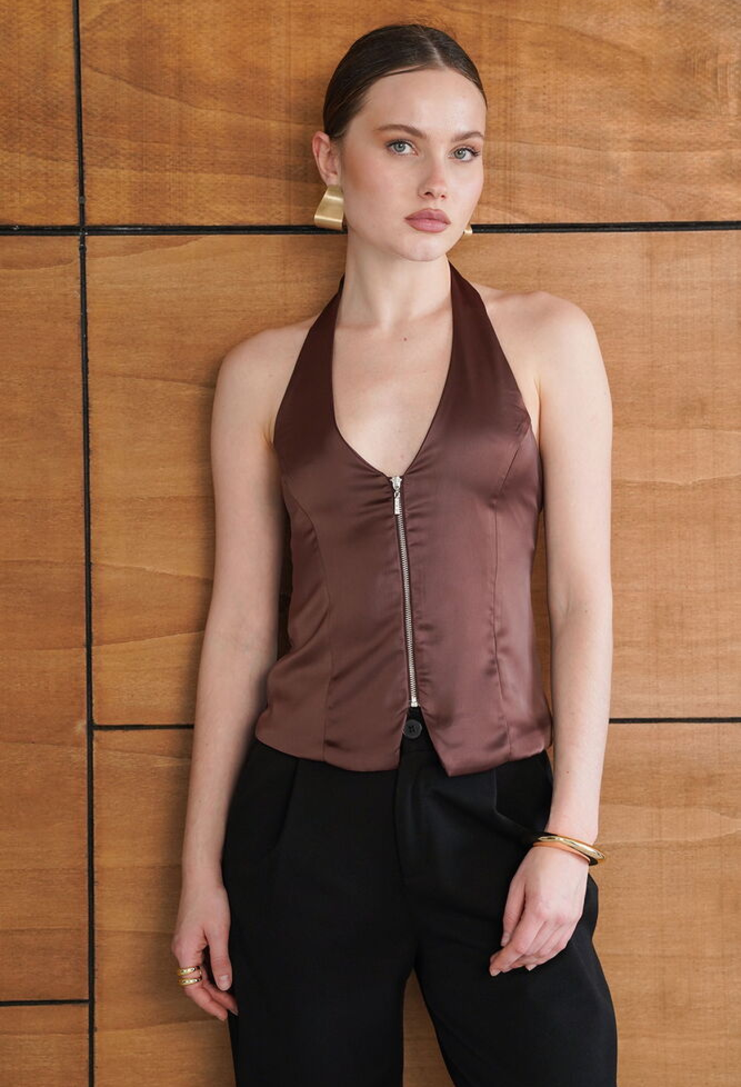 Slim Fit Zip Up Vest - Brand: Topshow - Women & Kids, Baby Clothes Wholesale - TheBS Women