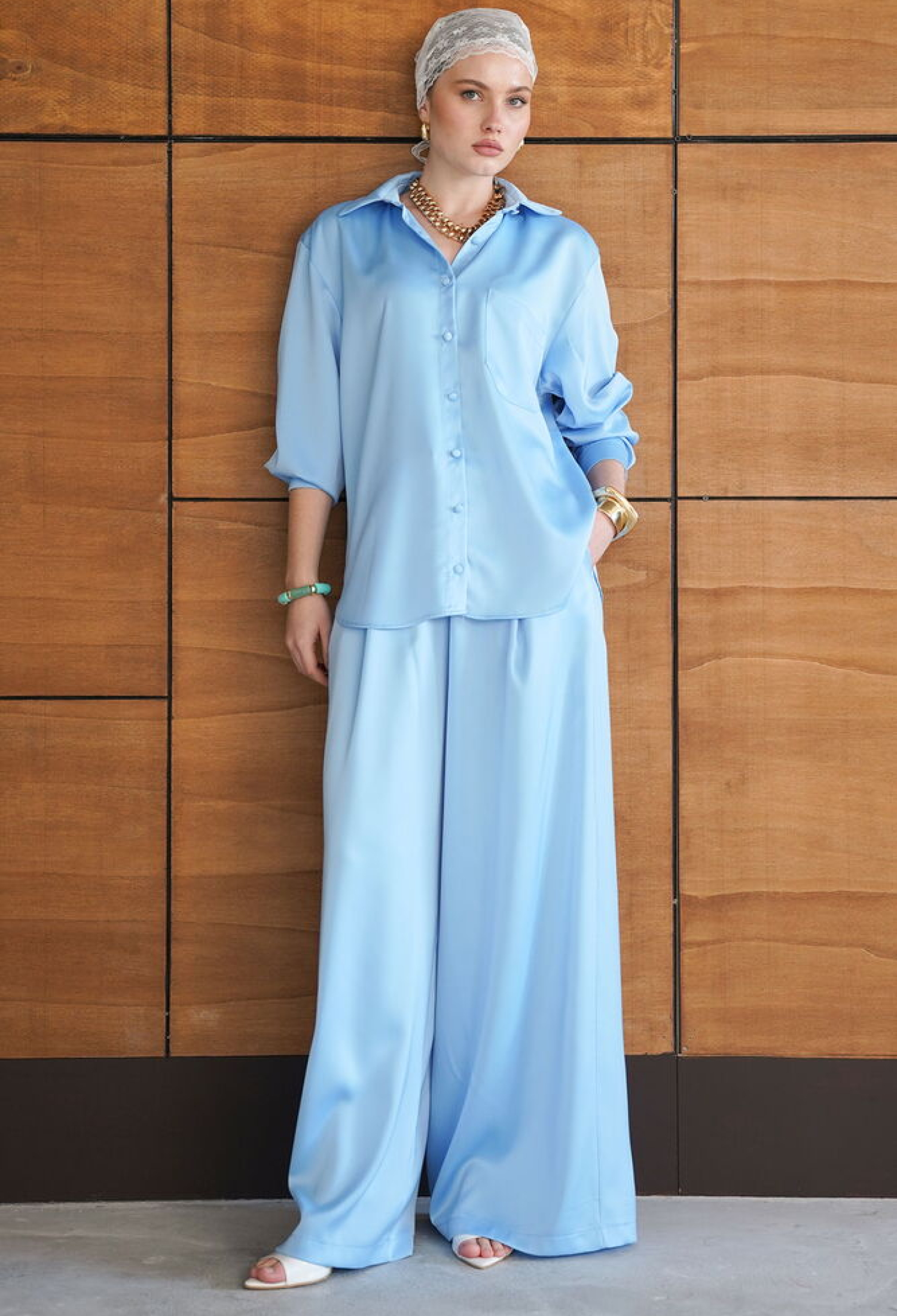 Palazzo Pants With Wide Leg And Mid Waist - Brand: Topshow - Women & Kids, Baby Clothes Wholesale - TheBS Women