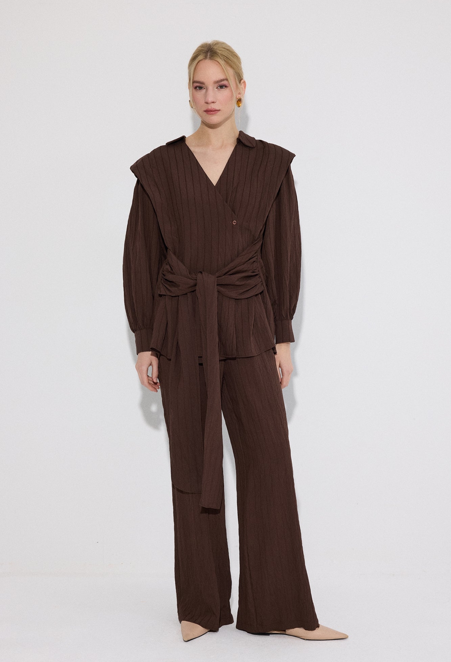 Elegant Striped Palazzo Set - Brand: Touche Prive - Women & Kids, Baby Clothes Wholesale - TheBS Women