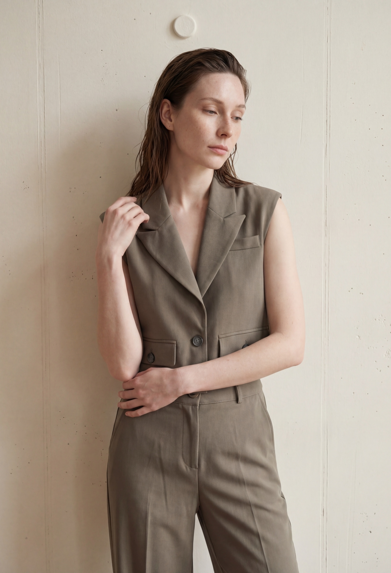 Formal Elegant Crop Vest With Flap Pocket - Brand: My Fashion - Women & Kids, Baby Clothes Wholesale - TheBS Women